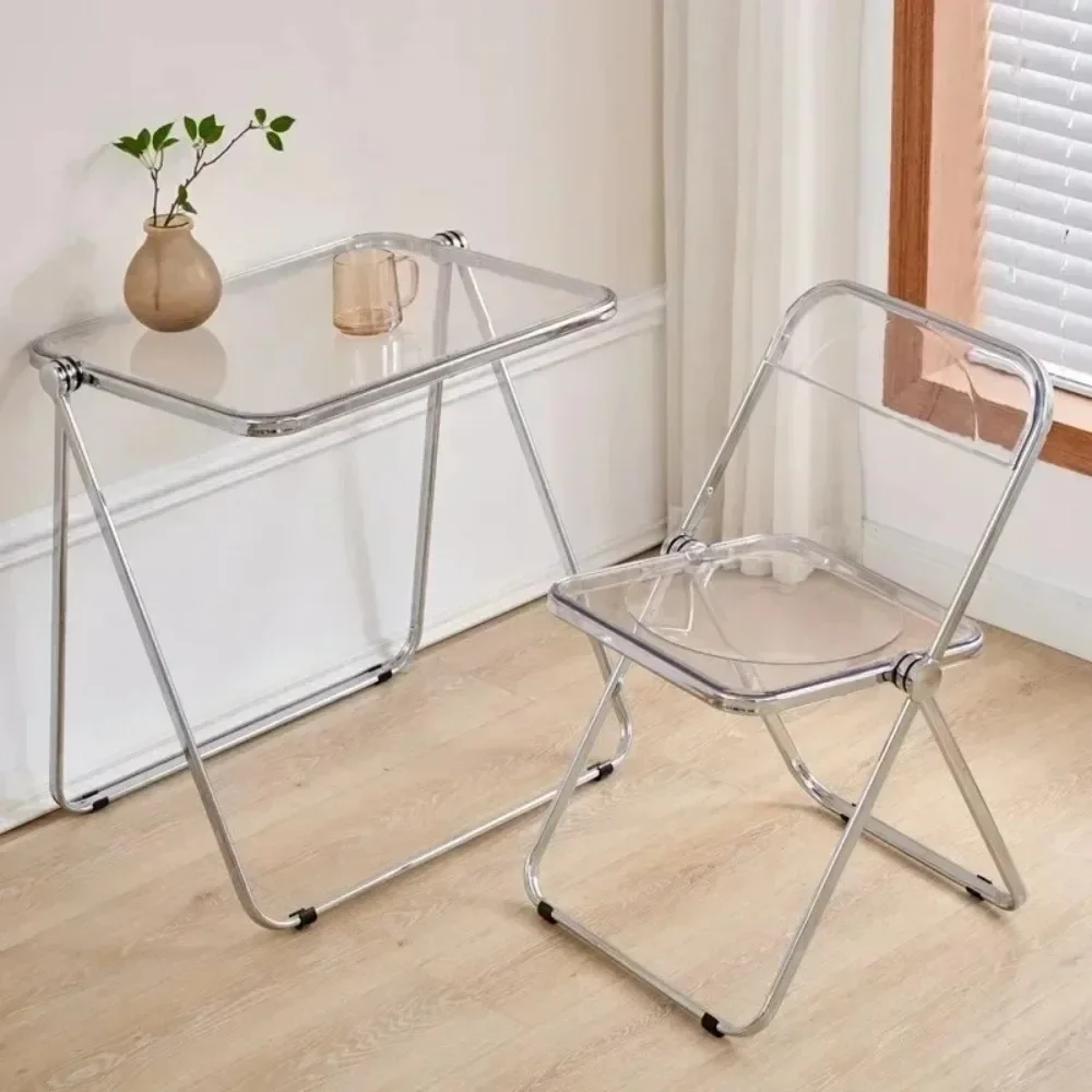 Transparent Folding Table Acrylic Home Folding Chair Nordic Transparent Table and Chair Furniture Crystal Stool Simple Design
Transparent Folding Table Acrylic Home Folding Chair Nordic Transparent Table and Chair Furniture Crystal Stool Simple Design