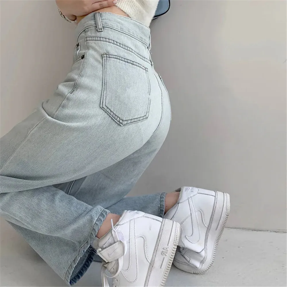 Vintage Women'S Changing Color Straight Jeans High Waist Thin Wide Leg Trousers Korean Loose Retro Floor Denim Pants Streetwear
Vintage Women'S Changing Color Straight Jeans High Waist Thin Wide Leg Trousers Korean Loose Retro Floor Denim Pants Streetwear