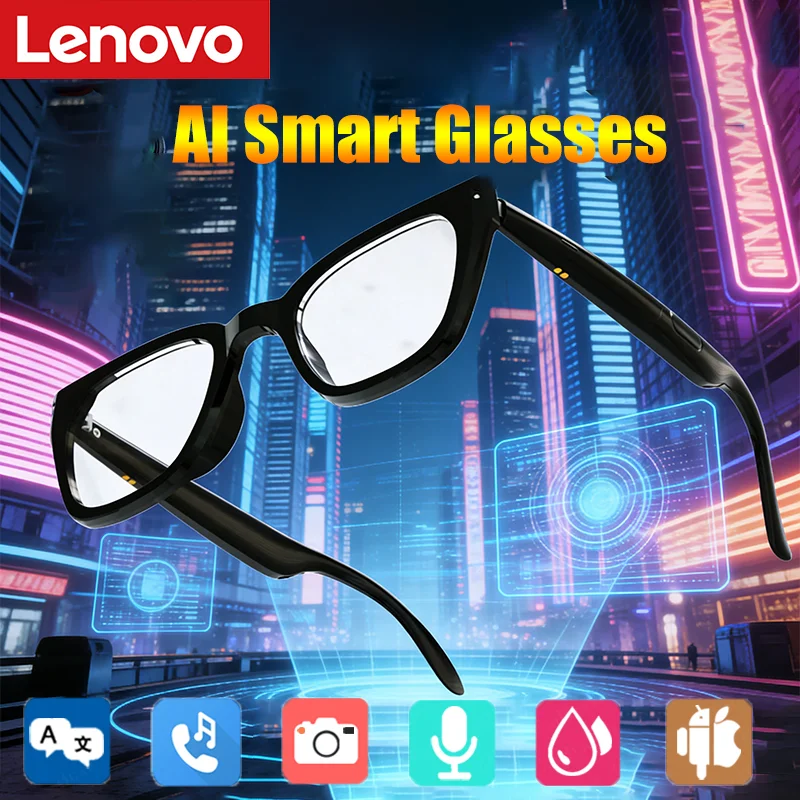 Умные очки Lenovo с ИИ: звонки, музыка, голосовой помощник, переводчик, камера, Bluetooth, многофункциональные фотохромные HD-очки
Умные очки Lenovo с ИИ: звонки, музыка, голосовой помощник, переводчик, камера, Bluetooth, многофункциональные фотохромные HD-очки