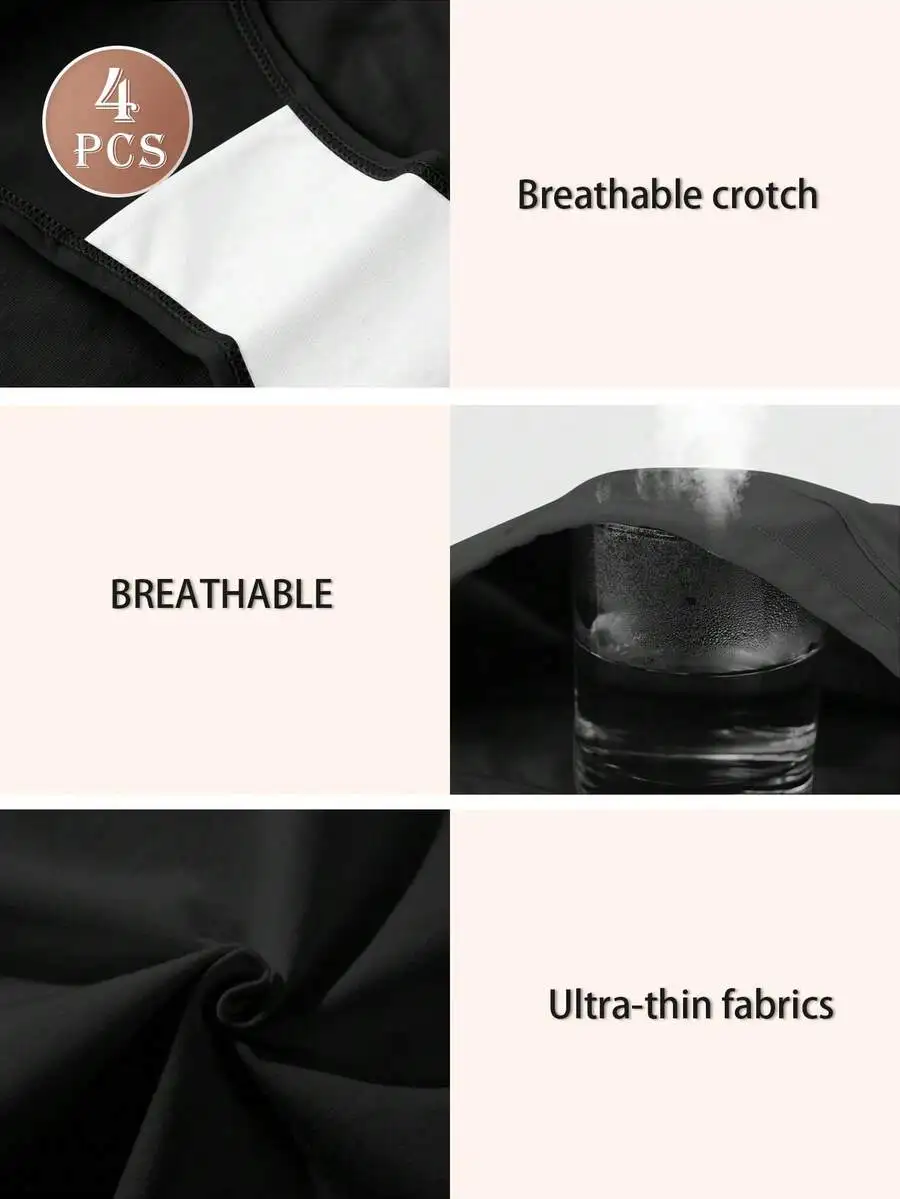 4-Pack High-Waisted Lace Panties Women Butt Lifting Tummy Control Breathable Seamless Briefs
4-Pack High-Waisted Lace Panties Women Butt Lifting Tummy Control Breathable Seamless Briefs