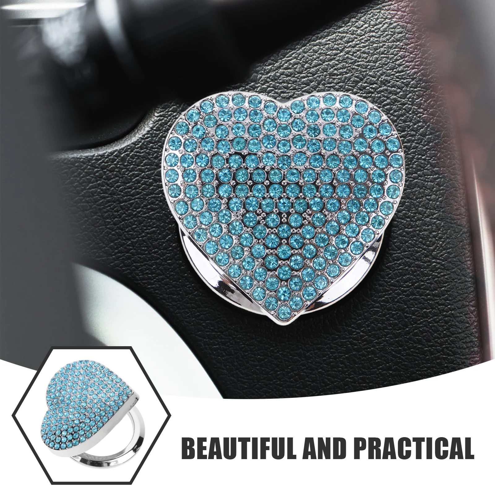 Car Engine Start Button Decorative Cover Zinc Alloy Rhinestone Protection Sticker Heart Shape Ignition Cover Car Accessories 
Car Engine Start Button Decorative Cover Zinc Alloy Rhinestone Protection Sticker Heart Shape Ignition Cover Car Accessories