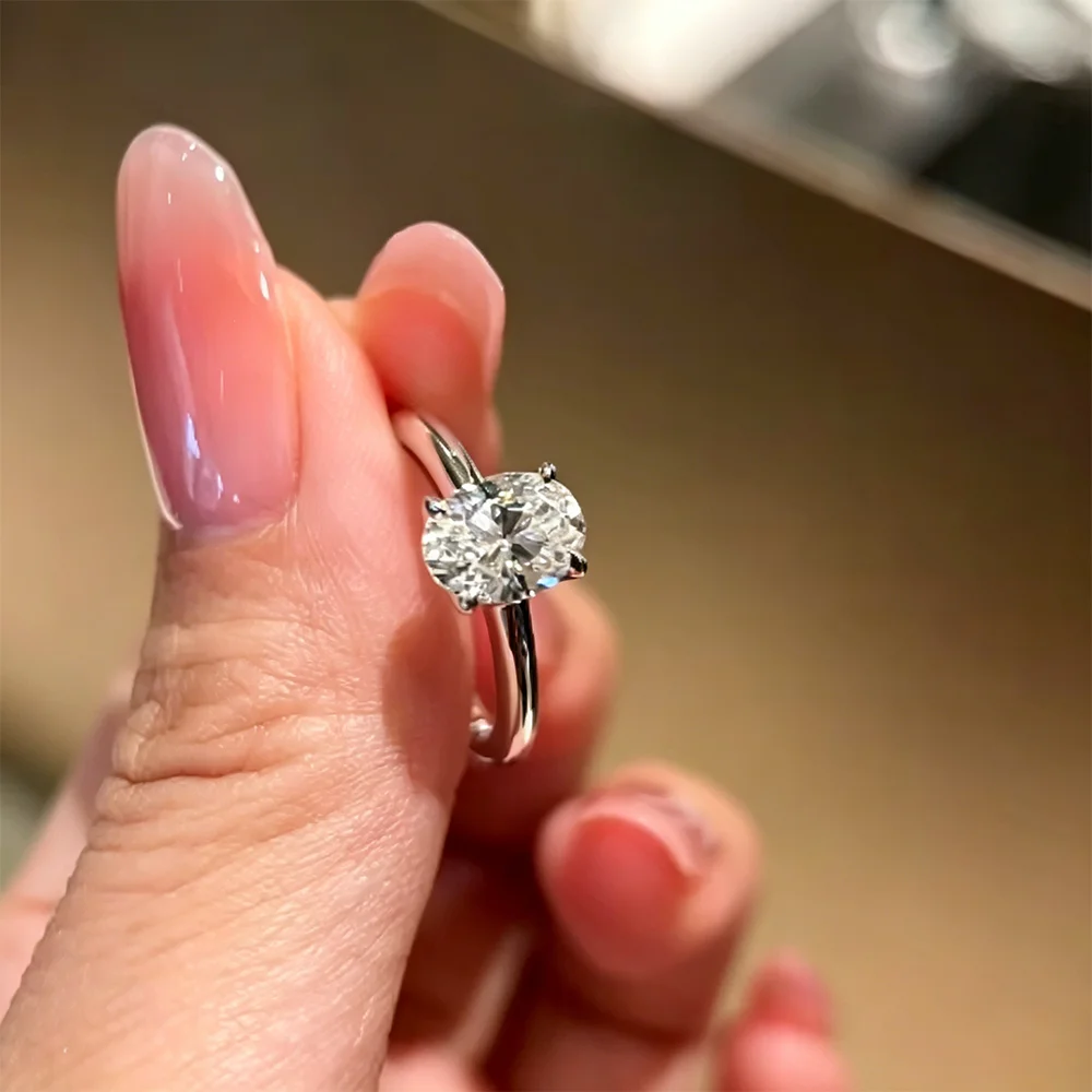HORRIPAL D VVS1 Oval Cut Moissanite Engagement Ring for Women S925 Sterling Silver GRA New Color Classic Wedding Fine Jewelry
HORRIPAL D VVS1 Oval Cut Moissanite Engagement Ring for Women S925 Sterling Silver GRA New Color Classic Wedding Fine Jewelry