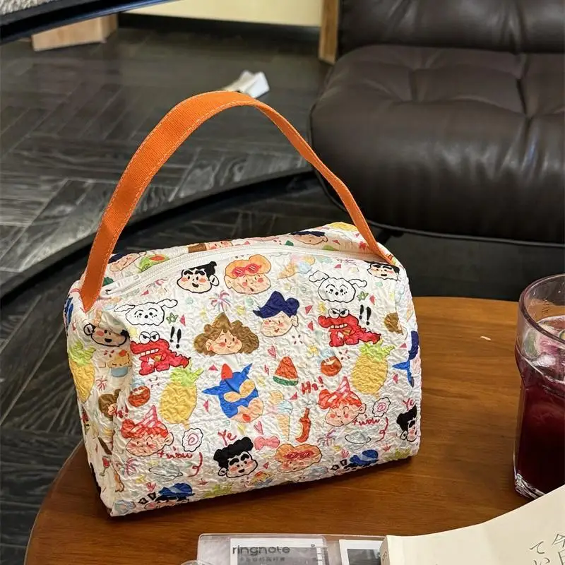 Cartoon Printed Portable Hand-Held Makeup Bag Traveling Large Capacity Storage Toiletry Handbag
Cartoon Printed Portable Hand-Held Makeup Bag Traveling Large Capacity Storage Toiletry Handbag
