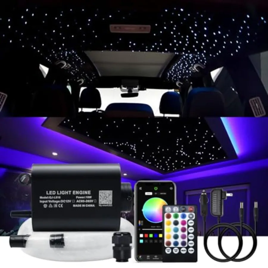 【Spot goods】16W APP Fiber Optic Starlight Headliner Lights for Car and Home 400pcs 0.75mm 6.5ft/2m Optical Fibers Sound Activat
【Spot goods】16W APP Fiber Optic Starlight Headliner Lights for Car and Home 400pcs 0.75mm 6.5ft/2m Optical Fibers Sound Activat