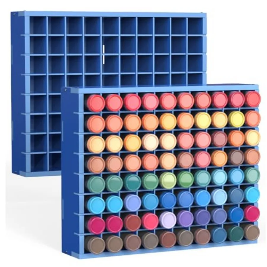 2 Pack 80 Grids Paint Organizer Storage Rack, Wall-mountable Craft Paints Holder, Paint Bottle Organizer Rack Stand for 2 oz Ac
2 Pack 80 Grids Paint Organizer Storage Rack, Wall-mountable Craft Paints Holder, Paint Bottle Organizer Rack Stand for 2 oz Ac