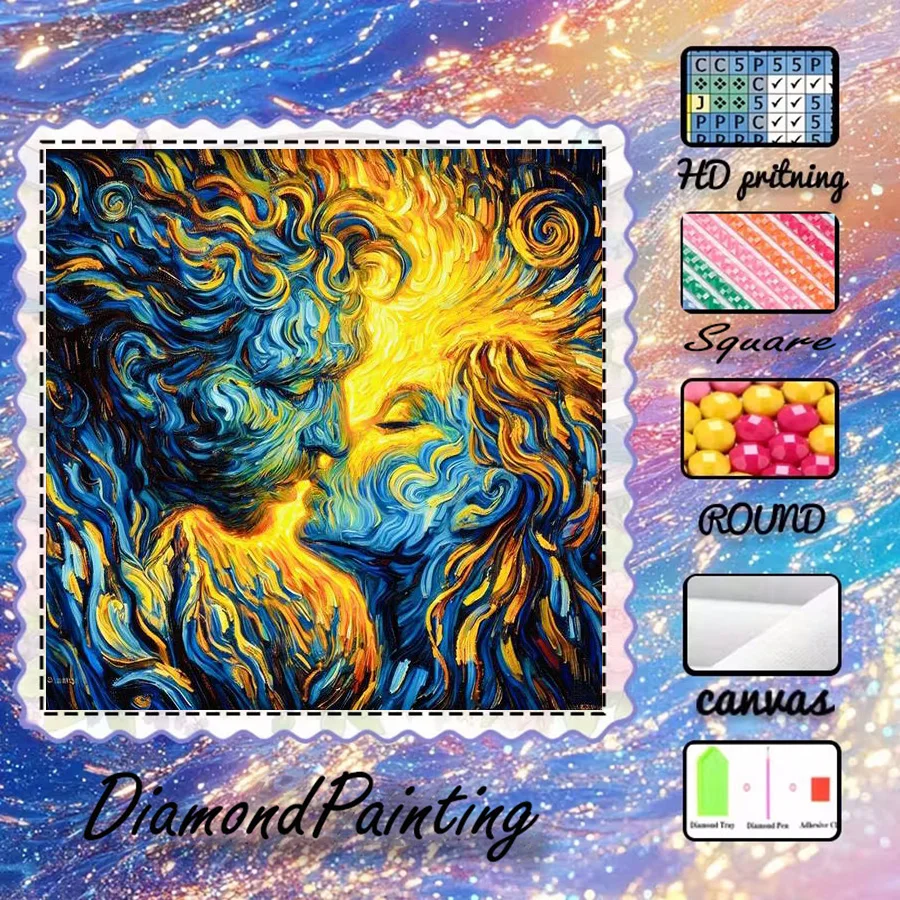 1 piece - 5D-DIY - Flocking cloth - Special drill - Diamond painting set - Kiss and passion - Mosaic - Diamond art
1 piece - 5D-DIY - Flocking cloth - Special drill - Diamond painting set - Kiss and passion - Mosaic - Diamond art