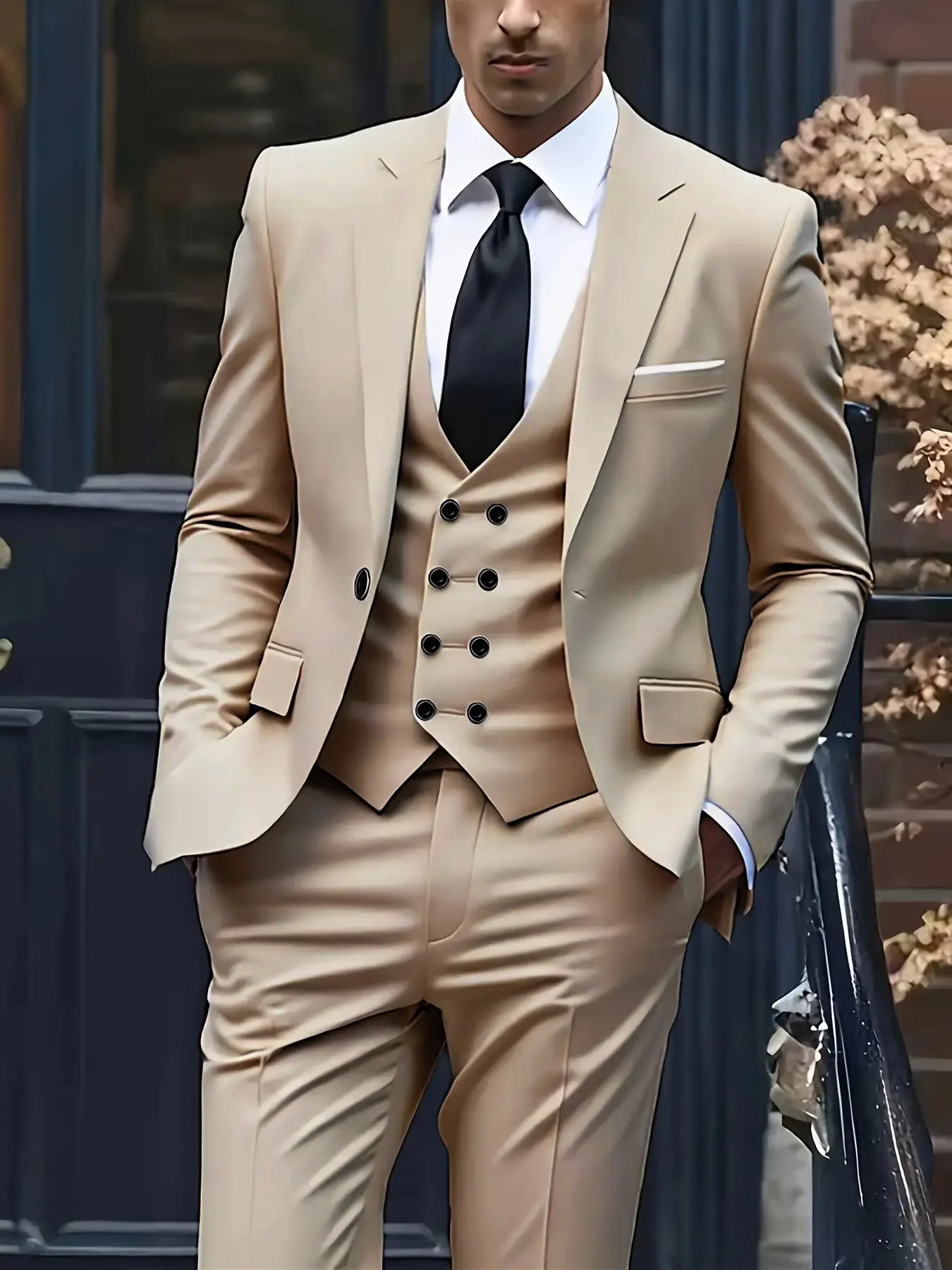 Elegant Men's Suit Set Single Breasted Notch Lapel Jacket & Double Breasted Waistcoat Office Party Wedding Set
Elegant Men's Suit Set Single Breasted Notch Lapel Jacket & Double Breasted Waistcoat Office Party Wedding Set