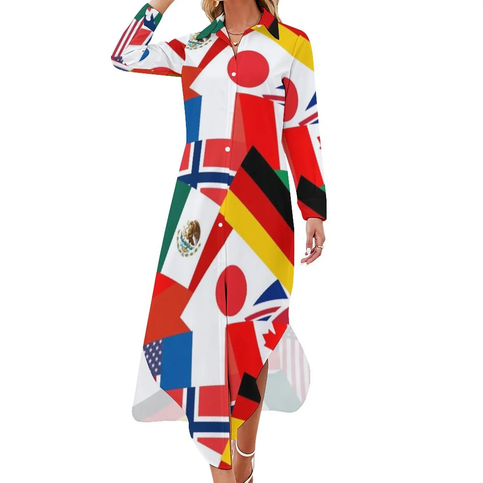 World Showcase Long Sleeved Shirt Dress dresses for women Women's summer skirt Womens dresses women's elegant loose dresses
World Showcase Long Sleeved Shirt Dress dresses for women Women's summer skirt Womens dresses women's elegant loose dresses