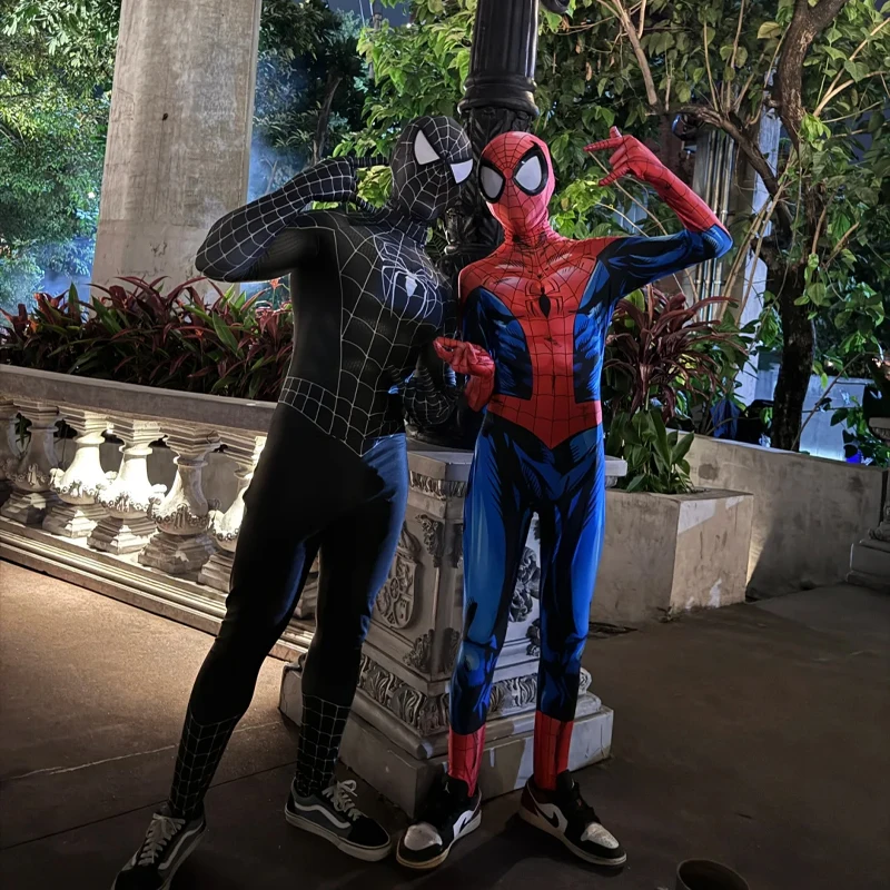 Super hero Spider Man adult tight jumpsuit parallel universe Spider Man Halloween party cosplay costume
Super hero Spider Man adult tight jumpsuit parallel universe Spider Man Halloween party cosplay costume