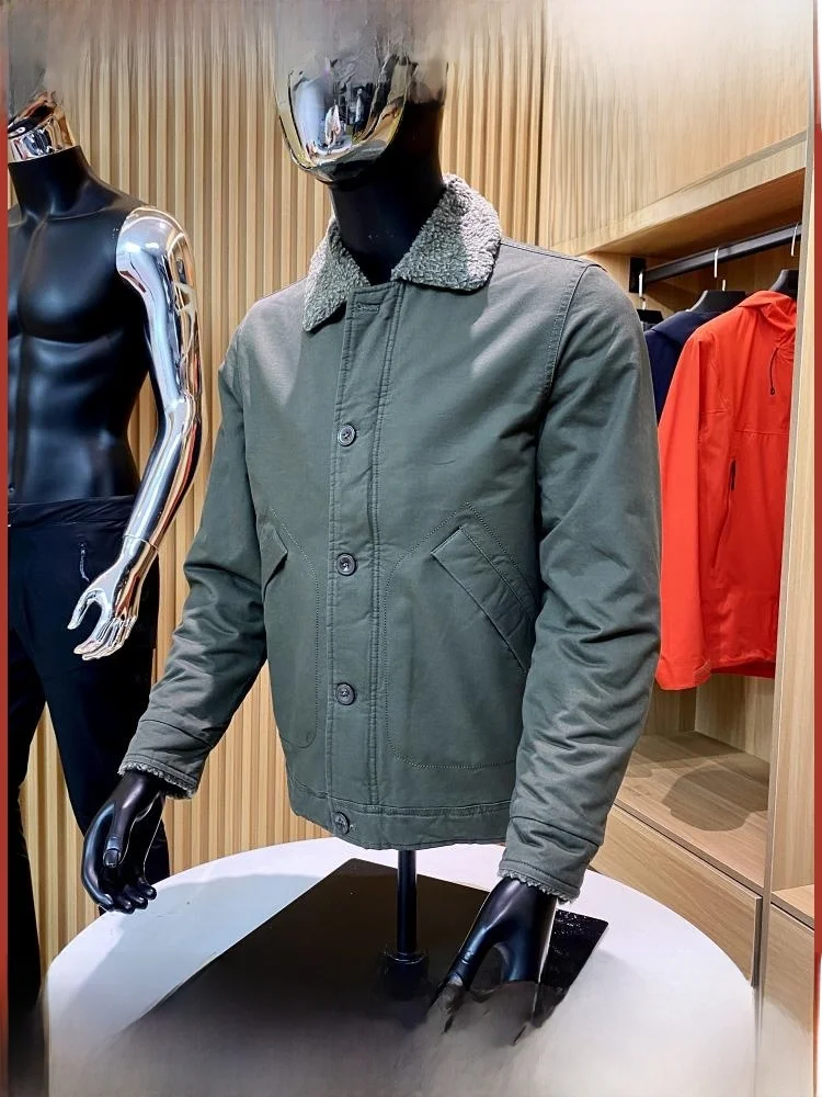 American Retro Thiened Lamb Fur Autumn Winter Men's Collar Casual Fce Warmth Function Jaet Coat Stand Fit Long Sve
American Retro Thiened Lamb Fur Autumn Winter Men's Collar Casual Fce Warmth Function Jaet Coat Stand Fit Long Sve