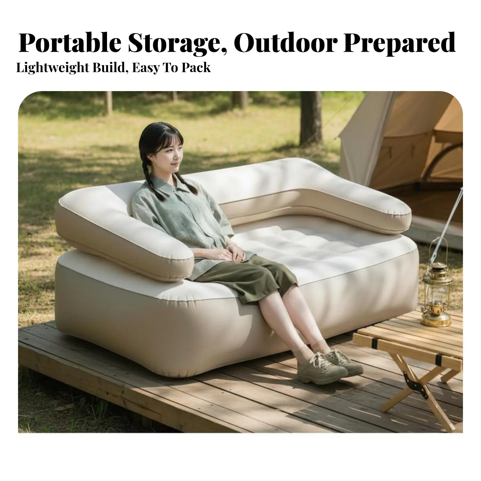 Inflatable Sofa Bed with Double Detachable Backrest, Portable Ergonomic Air Mattress, Lightweight, Outdoor Lazy Inflatable Bed
Inflatable Sofa Bed with Double Detachable Backrest, Portable Ergonomic Air Mattress, Lightweight, Outdoor Lazy Inflatable Bed