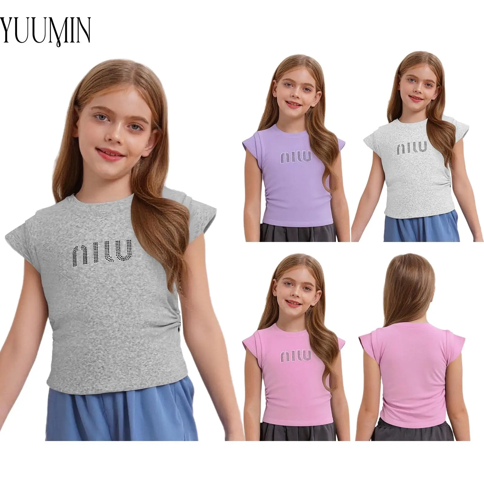 Children Girls Fashion Rhinestone Letters Outdoor Sports Vest Tops Sleeveless Ruched Tank Top for Hip-Hop Skateboarding Picnic
Children Girls Fashion Rhinestone Letters Outdoor Sports Vest Tops Sleeveless Ruched Tank Top for Hip-Hop Skateboarding Picnic