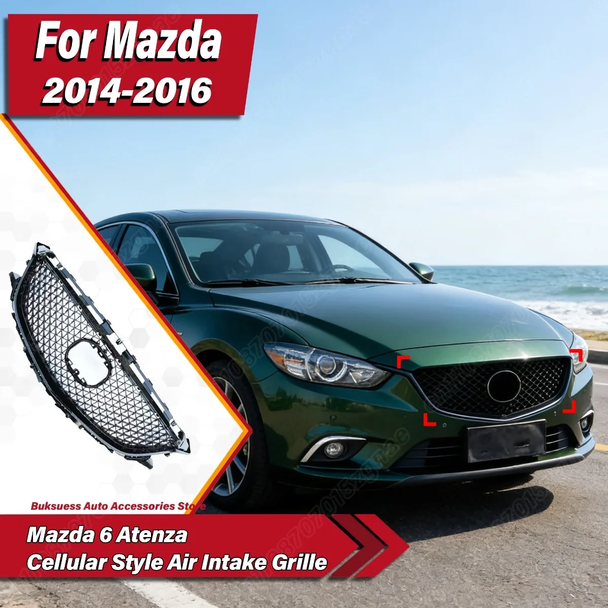 For Mazda Mazda 6 Atenza 2014 2015 2016 Front Grille Cellular Style Air Intake Grills Radiator Grid Car Body Modification Kit
For Mazda Mazda 6 Atenza 2014 2015 2016 Front Grille Cellular Style Air Intake Grills Radiator Grid Car Body Modification Kit