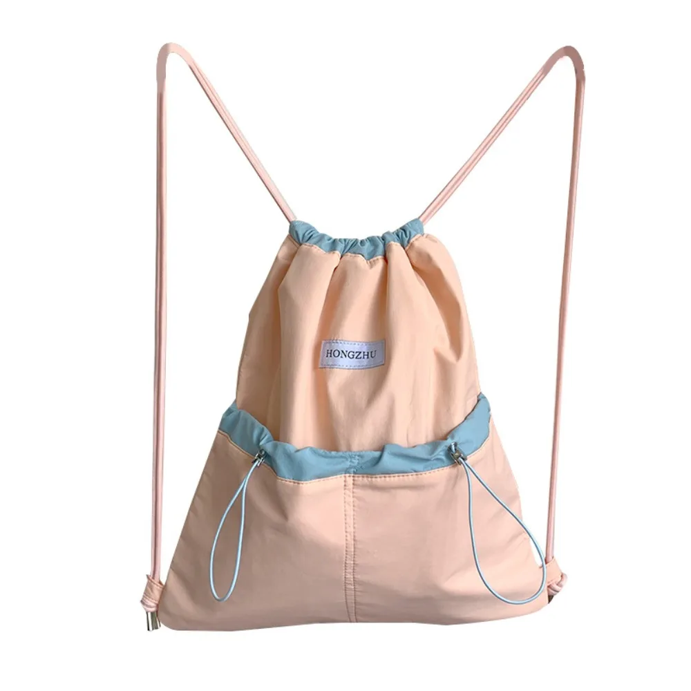 Korean Style Drawstring Backpacks Large Capacity Contrast Color Light Soft Nylon Bag Tote Bag Solid Color Shoulder Bag Girls
Korean Style Drawstring Backpacks Large Capacity Contrast Color Light Soft Nylon Bag Tote Bag Solid Color Shoulder Bag Girls