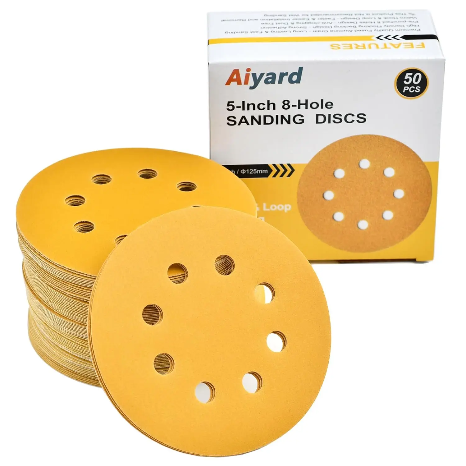 5-Inch 8-Hole Sanding Discs, 320-Grit Random Orbit Sandpaper, 50-Pack for Smooth Finishing
5-Inch 8-Hole Sanding Discs, 320-Grit Random Orbit Sandpaper, 50-Pack for Smooth Finishing