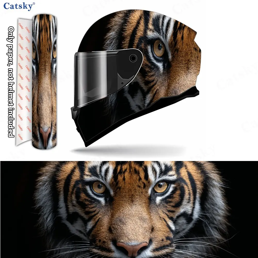 Tiger Dominant Art Helmet Vinyl Wraps, Waterproof Scratch-Resistant Full Face Helmet Decals, Durable PVC Decoration Protection H
Tiger Dominant Art Helmet Vinyl Wraps, Waterproof Scratch-Resistant Full Face Helmet Decals, Durable PVC Decoration Protection H