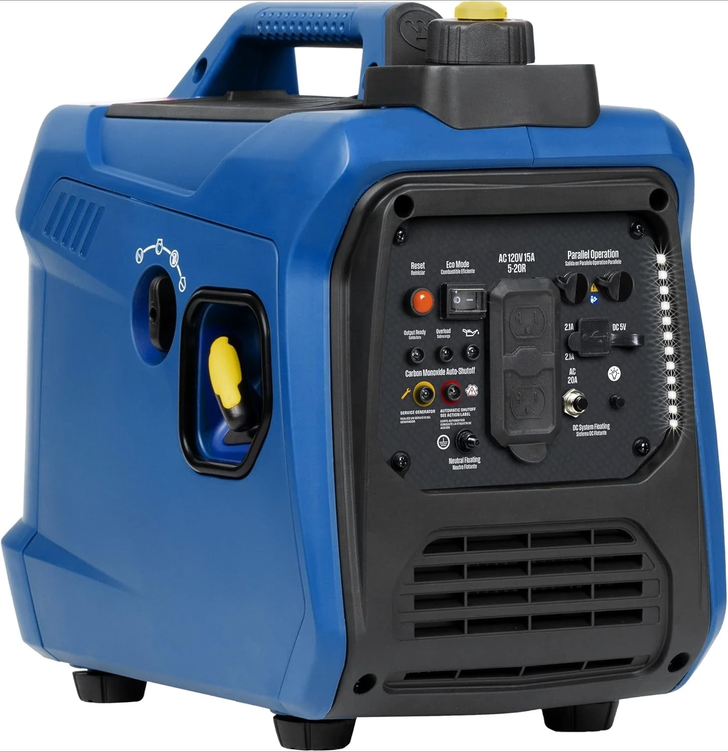 1500 Peak Watt Super Quiet & Lightweight Portable Inverter Generator, Gas Powered, CO Sensor, Parallel Capable, Long Run Time
1500 Peak Watt Super Quiet & Lightweight Portable Inverter Generator, Gas Powered, CO Sensor, Parallel Capable, Long Run Time