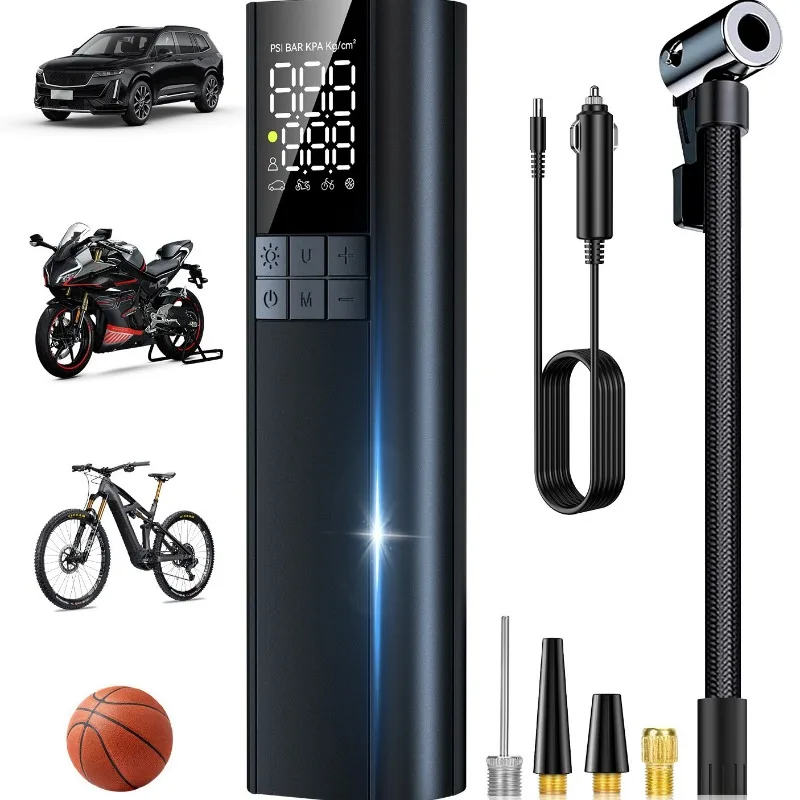 Wireless Car Air Pump Portable Air Compressor for Car Motorcycle Bicycle Ball 150PSI Electric Tire Inflator with Digital Display
Wireless Car Air Pump Portable Air Compressor for Car Motorcycle Bicycle Ball 150PSI Electric Tire Inflator with Digital Display
