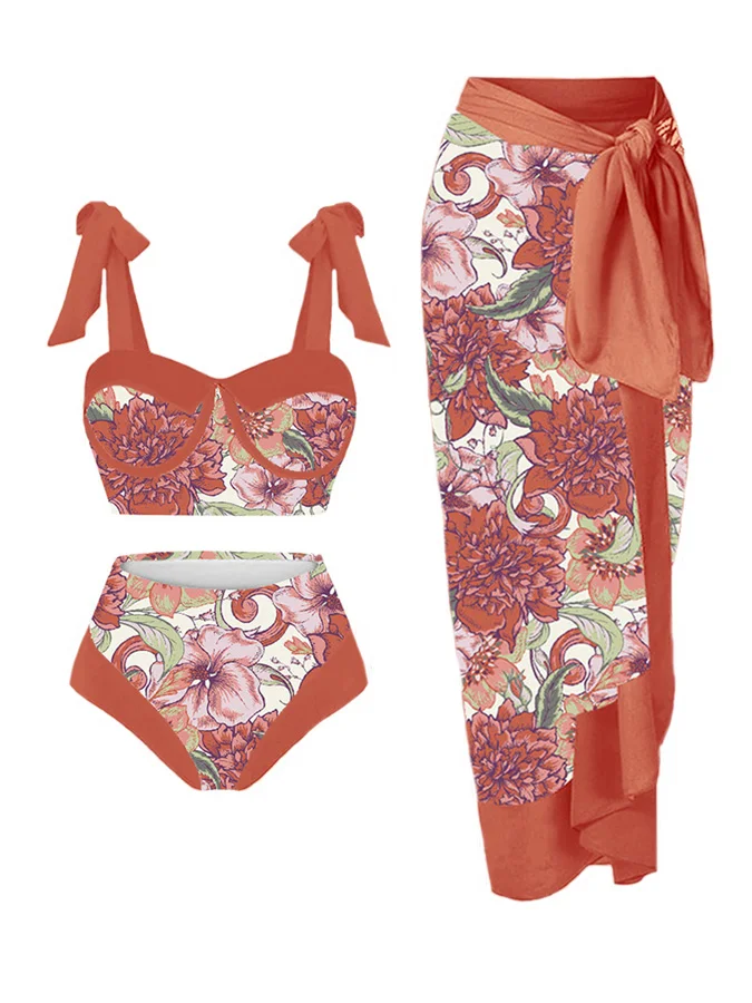 2023 Women's Swimwear Bikinis Floral Print Bikini and Cover Up Swimsuit Bathing Suits Sports Vacation Sexy / New
2023 Women's Swimwear Bikinis Floral Print Bikini and Cover Up Swimsuit Bathing Suits Sports Vacation Sexy / New
