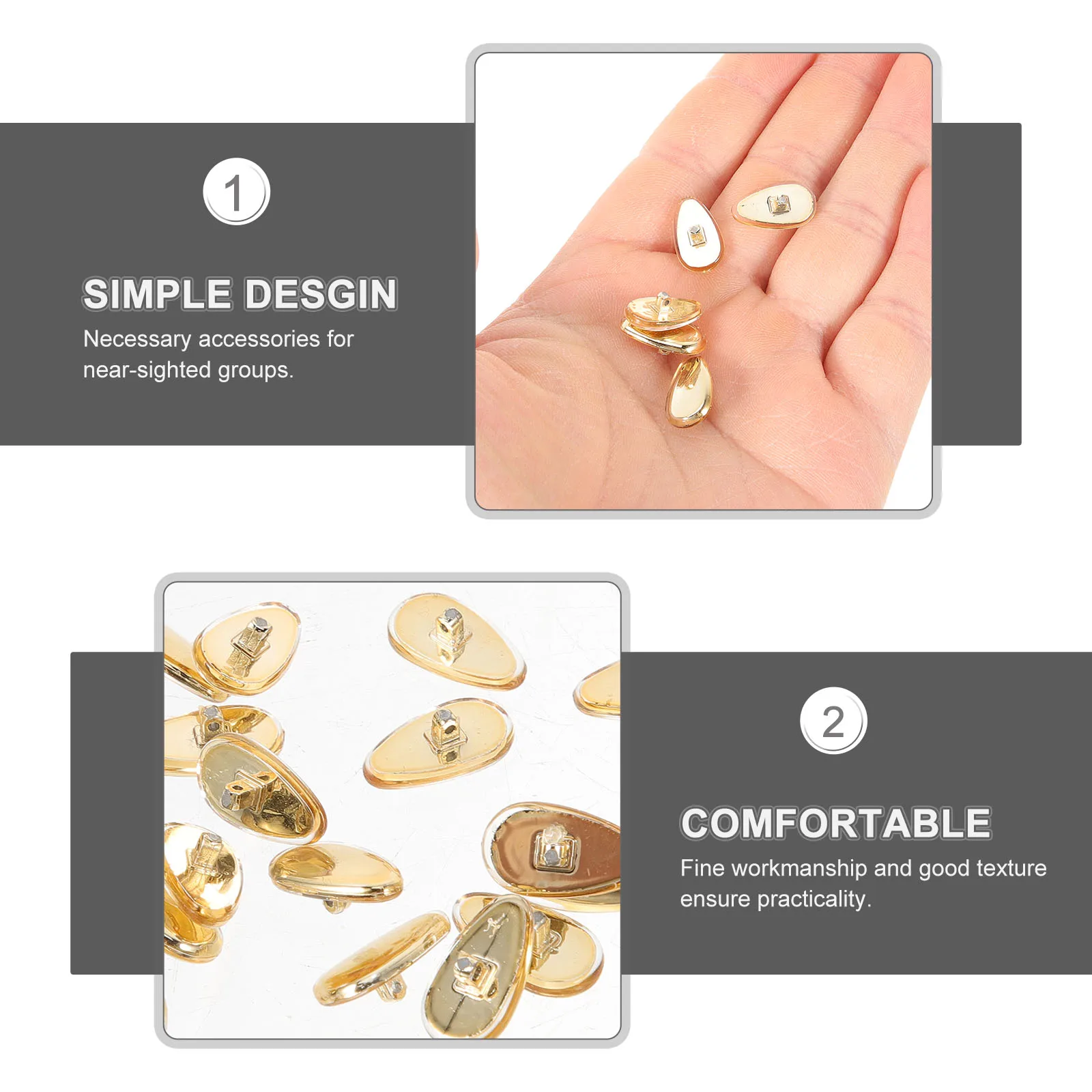 20pcs Comfortable Glasses Nose Pad Replacement Set Gold Cushions for Eyeglasses Sunglasses Non Slip High Durability
20pcs Comfortable Glasses Nose Pad Replacement Set Gold Cushions for Eyeglasses Sunglasses Non Slip High Durability