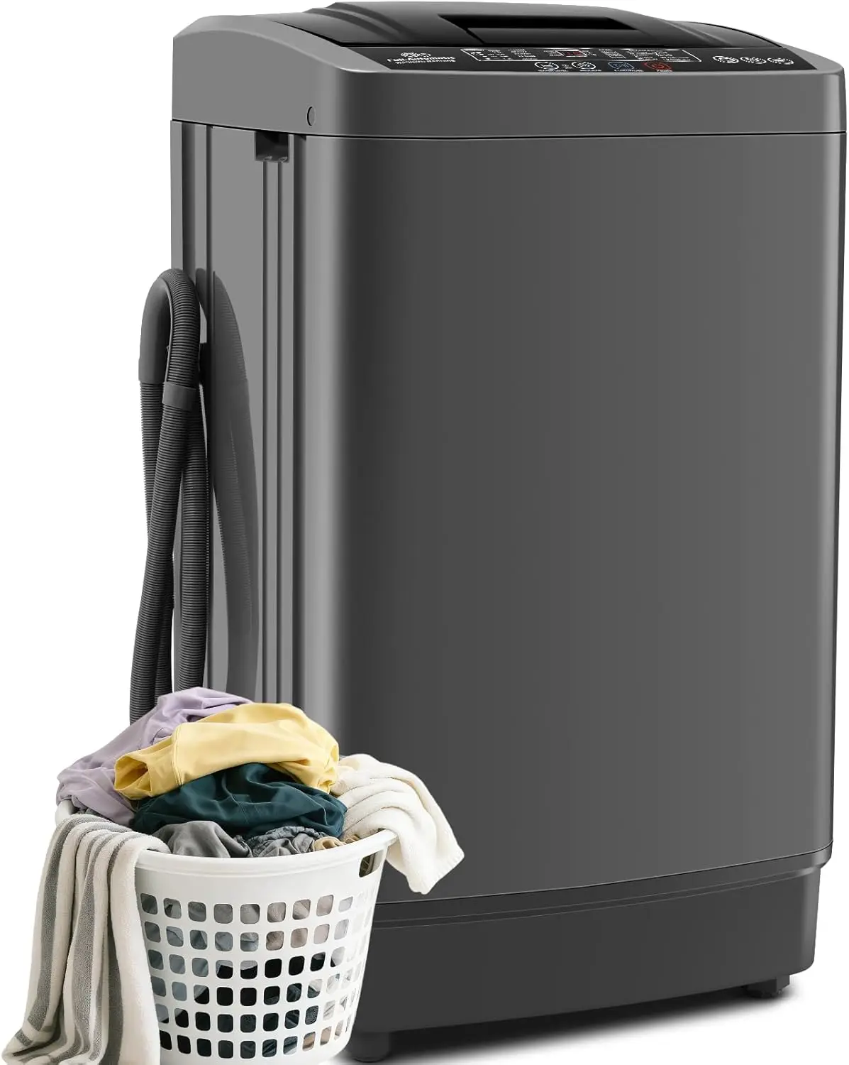 2.4 Cu.ft Portable Washer for Apartments, RV, Dorm, Home, Dark Gray, 17.8 lbs Capacity, 10 Wash Programs, LED Display
2.4 Cu.ft Portable Washer for Apartments, RV, Dorm, Home, Dark Gray, 17.8 lbs Capacity, 10 Wash Programs, LED Display