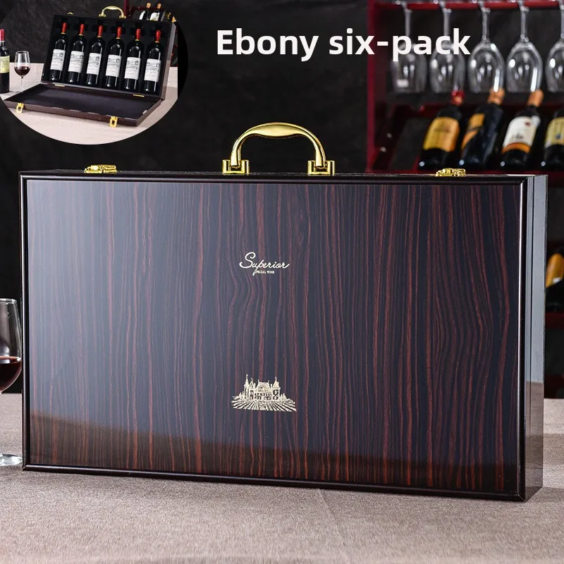 Premium 6-Bottle Handheld Carrying Case Wooden Red Packaging Elegant Storage And Gift Box for Wine Or Liquor
Premium 6-Bottle Handheld Carrying Case Wooden Red Packaging Elegant Storage And Gift Box for Wine Or Liquor