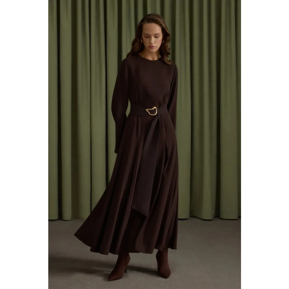 Customized O Neck Evening Dresses Sashes Draped Classic Party Dress Brown Column Modern Prom Cocktail Gowns for Women 2026
Customized O Neck Evening Dresses Sashes Draped Classic Party Dress Brown Column Modern Prom Cocktail Gowns for Women 2026