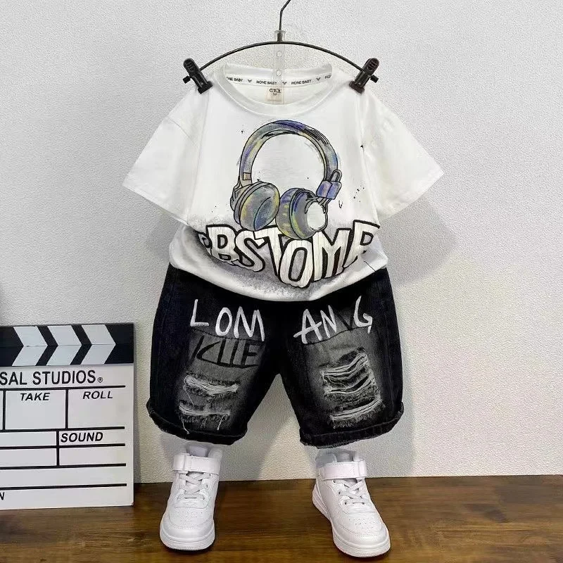 Summer Pullover Letter Short Sleeve Shirt+Shorts 2pcs Kids Outfits New Girls Boys Boutique Clothing Baby Boys 1-9T Sport Clothes
Summer Pullover Letter Short Sleeve Shirt+Shorts 2pcs Kids Outfits New Girls Boys Boutique Clothing Baby Boys 1-9T Sport Clothes