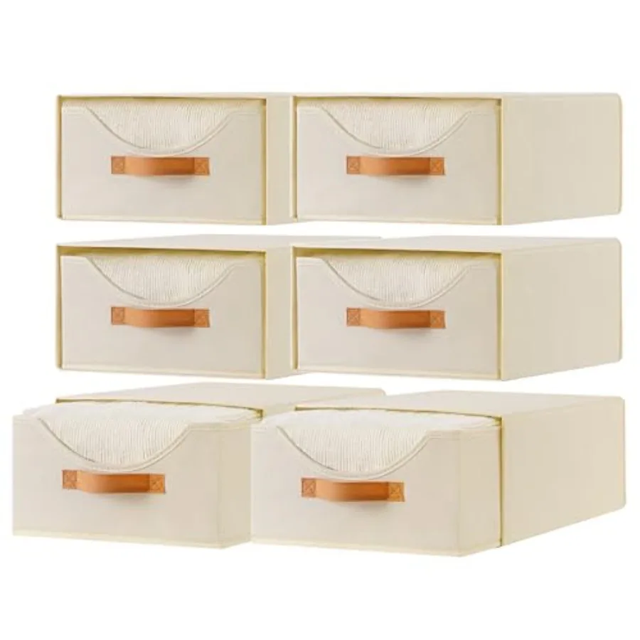 6 Pcs 16.5" Closet Drawers and Large Size Clothes Storage Bins Push-Out Storage Stackable Shelf Drawers with See-Through Window
6 Pcs 16.5" Closet Drawers and Large Size Clothes Storage Bins Push-Out Storage Stackable Shelf Drawers with See-Through Window
