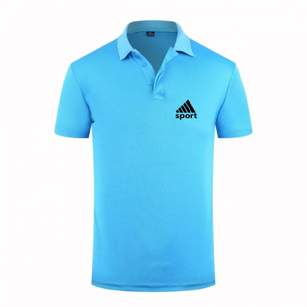 Men's Sky Blue Sport Triangle Logo Polo Shirt Short Sleeve Summer Quick Dry Breathable Athletic Casual Tops For Fitness Runners
Men's Sky Blue Sport Triangle Logo Polo Shirt Short Sleeve Summer Quick Dry Breathable Athletic Casual Tops For Fitness Runners