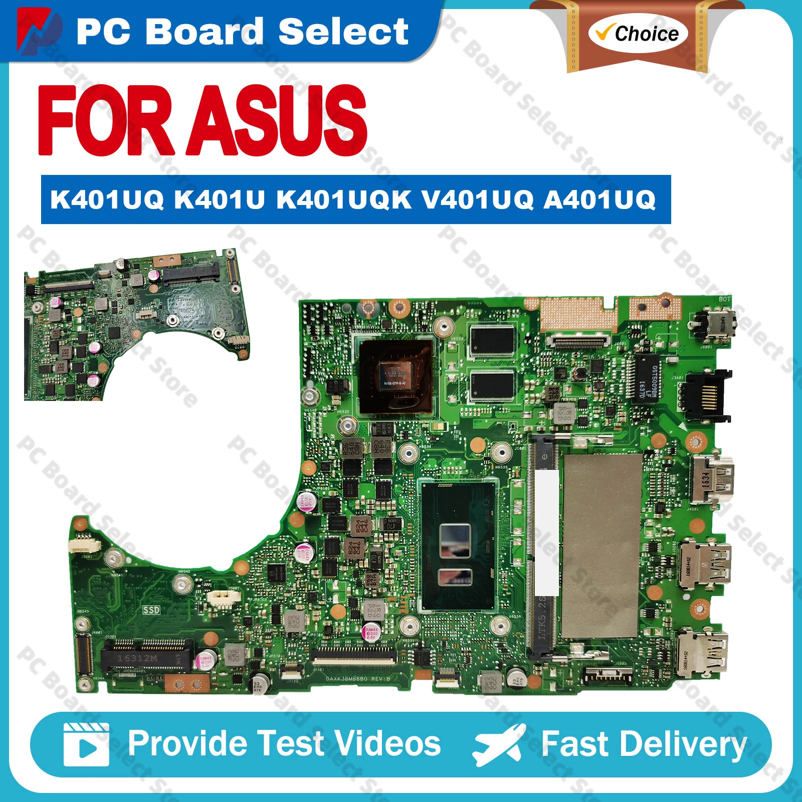 K401UQ Mainboard For ASUS K401U A401U K401UQK A401UQ V401UQ V401U Laptop Motherboard I3 I5 I7-7th Gen CPU 4GB/8G RAM 940M DDR4
K401UQ Mainboard For ASUS K401U A401U K401UQK A401UQ V401UQ V401U Laptop Motherboard I3 I5 I7-7th Gen CPU 4GB/8G RAM 940M DDR4