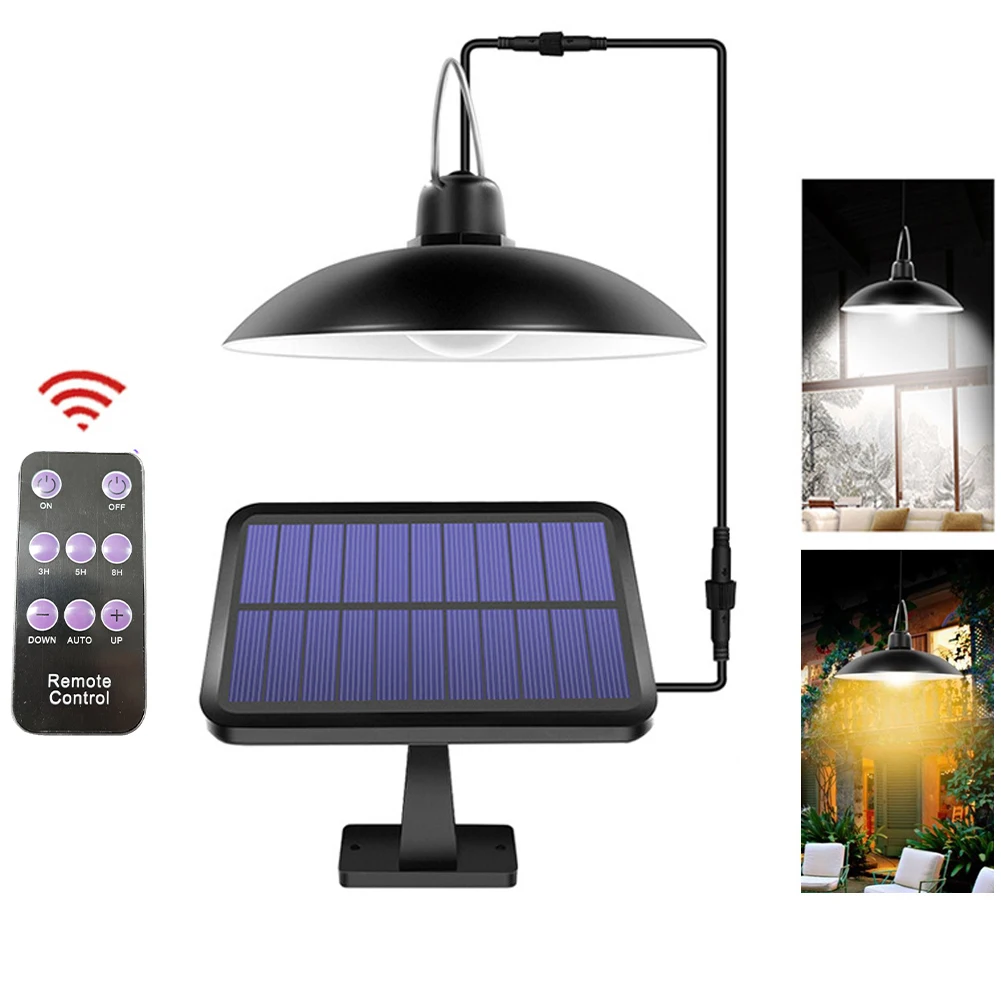 LED Solar Shed Lights, Solar Pendant Lights with Remote Control Solar Hanging Lamp with 3M Extension Cord for Yards, Garden
LED Solar Shed Lights, Solar Pendant Lights with Remote Control Solar Hanging Lamp with 3M Extension Cord for Yards, Garden