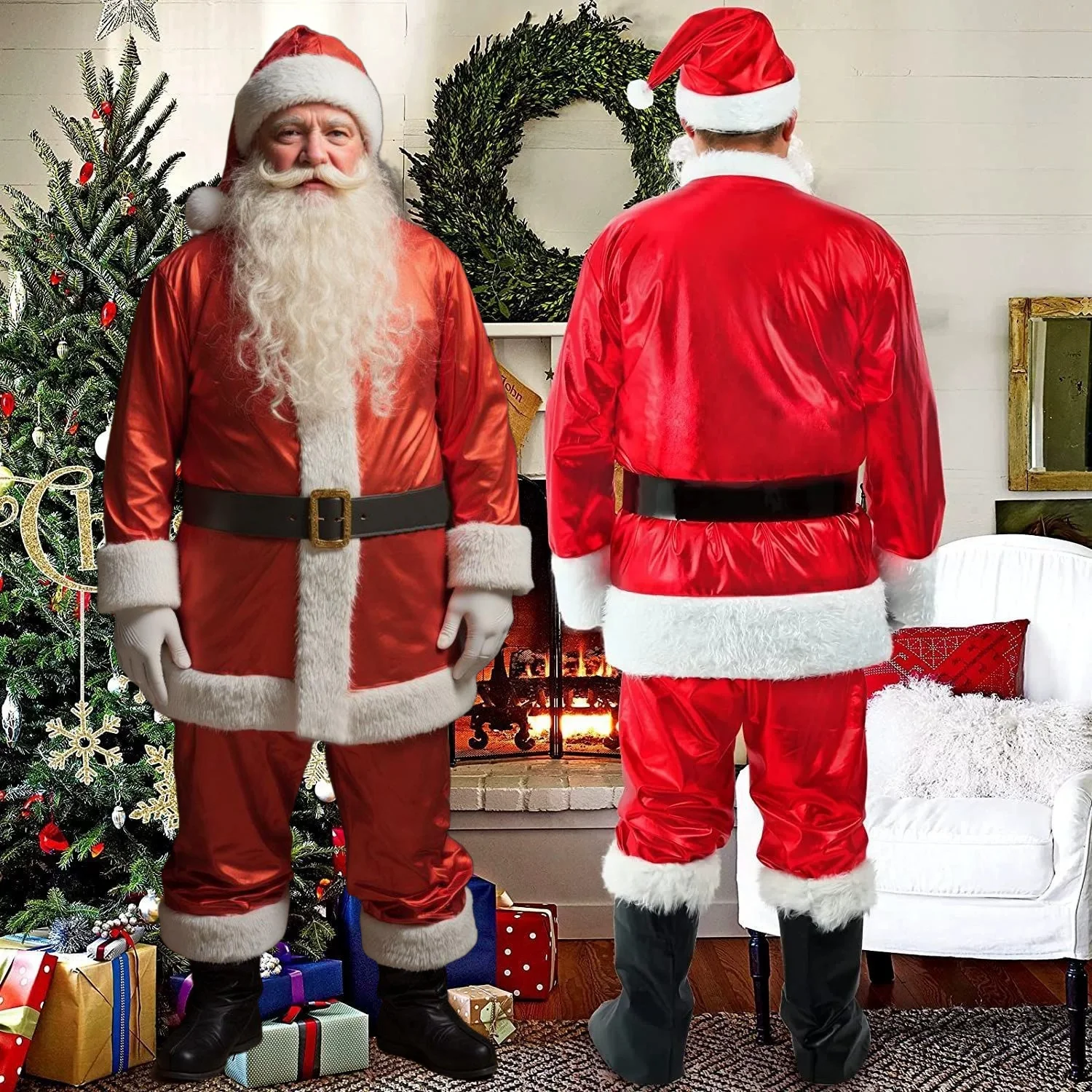Shop1104340175 Магазин для взрослых, Рождественский костюм Санта-Клауса для косплея, бархатный праздничный нарядный комплект из полиэфирного волокна, современная танцевальная одежда
Shop1104340175 Магазин для взрослых, Рождественский костюм Санта-Клауса для косплея, бархатный праздничный нарядный комплект из полиэфирного волокна, современная танцевальная одежда