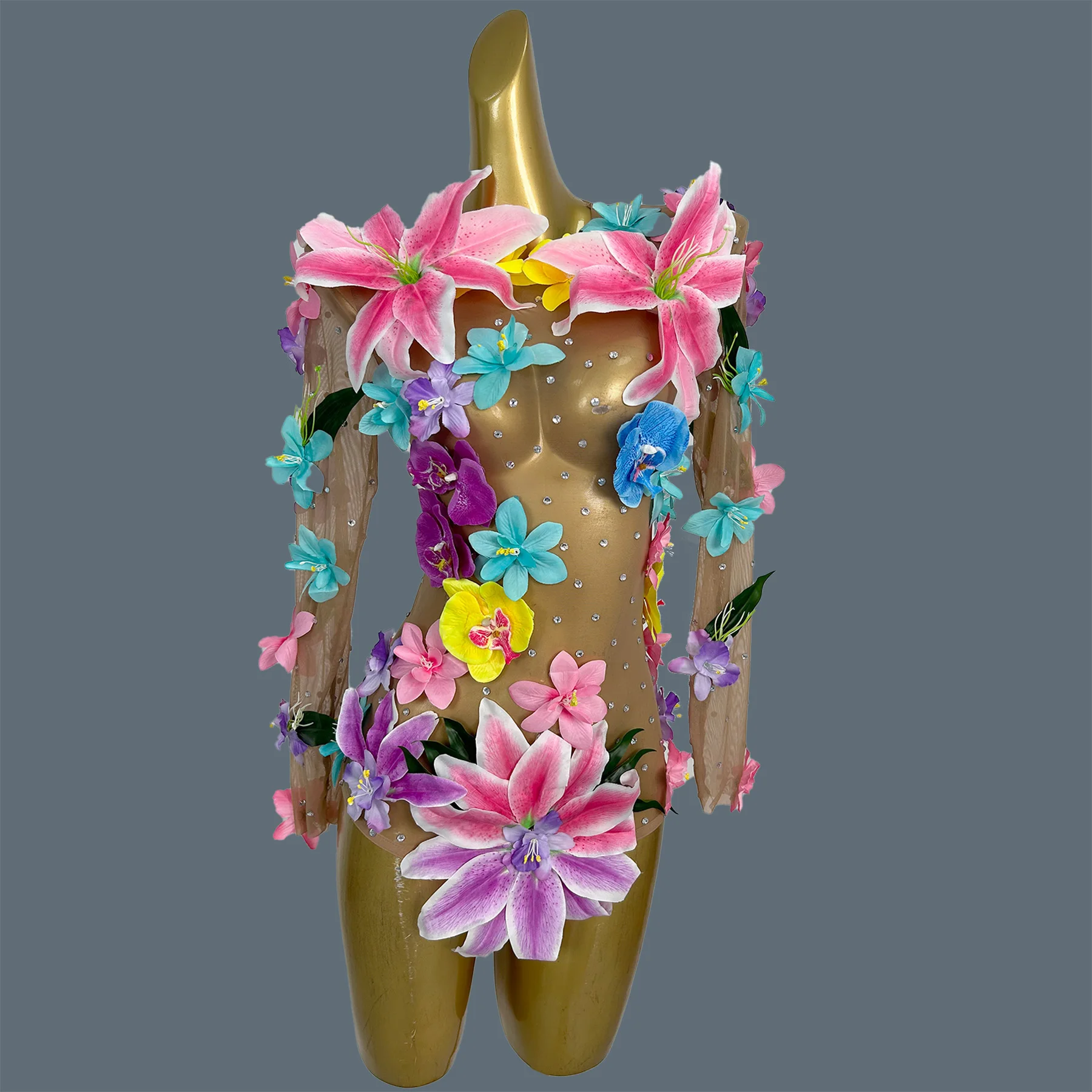 Women gig Event Outfit 3D Flower See Through Mesh High Cut Thong One Piece Leotard Party Drag Queen Performer Wear Huaduogaocha
Women gig Event Outfit 3D Flower See Through Mesh High Cut Thong One Piece Leotard Party Drag Queen Performer Wear Huaduogaocha