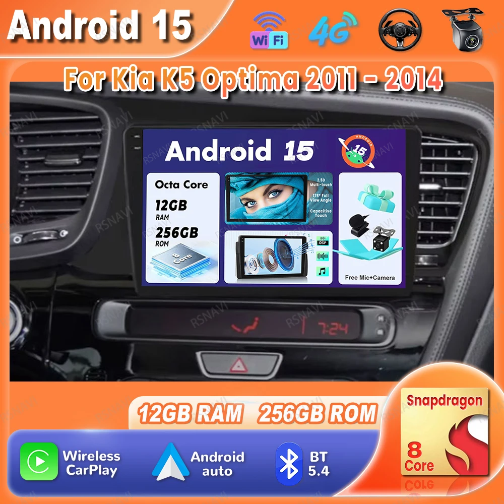 Автомобильный радиоприемник Android 15 для Kia K5 Optima 2011-2014 Viedo Player QLED GPS Wireless Carplay Auto DVD Stereo 4G LTE BT Qualcomm DSP
Автомобильный радиоприемник Android 15 для Kia K5 Optima 2011-2014 Viedo Player QLED GPS Wireless Carplay Auto DVD Stereo 4G LTE BT Qualcomm DSP