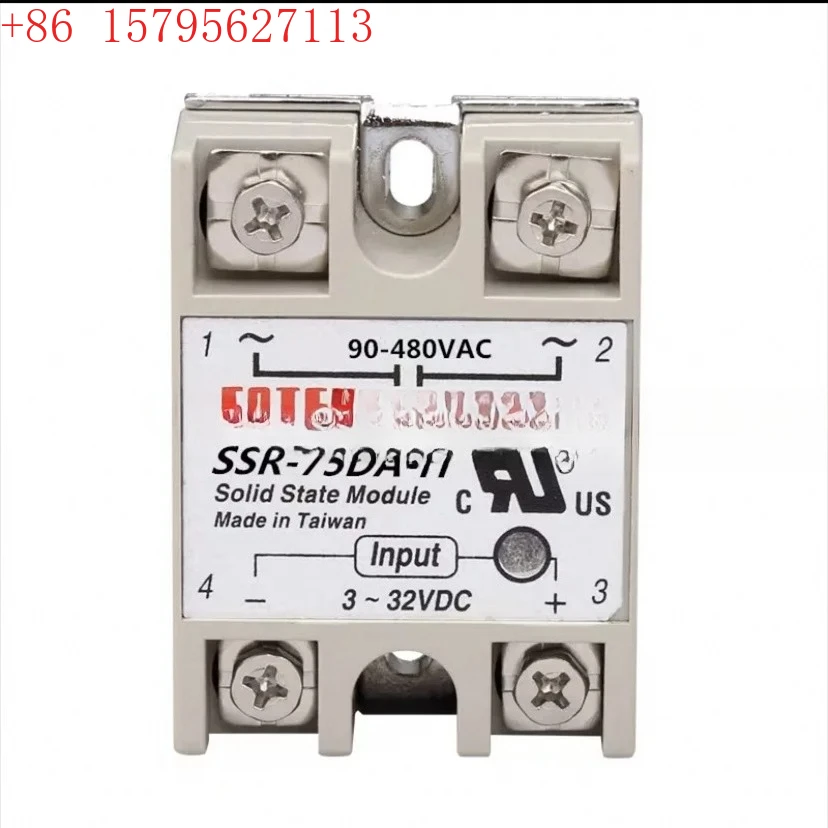 Brand new original single-phase solid-state relay SSR-75DA-H 10PCS
Brand new original single-phase solid-state relay SSR-75DA-H 10PCS