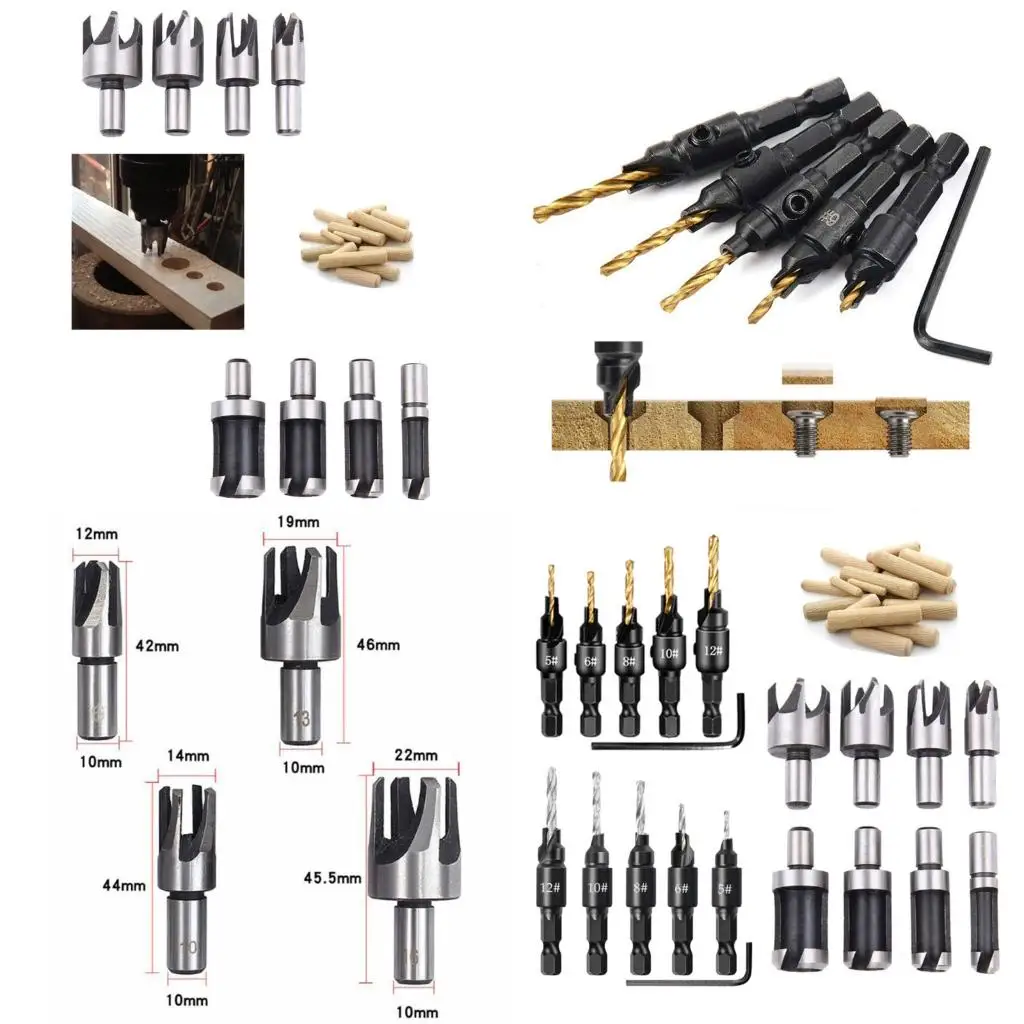 Countersink Drill Bit Set for Wood Counter Sink Screw Hole Cutter high quality
Countersink Drill Bit Set for Wood Counter Sink Screw Hole Cutter high quality