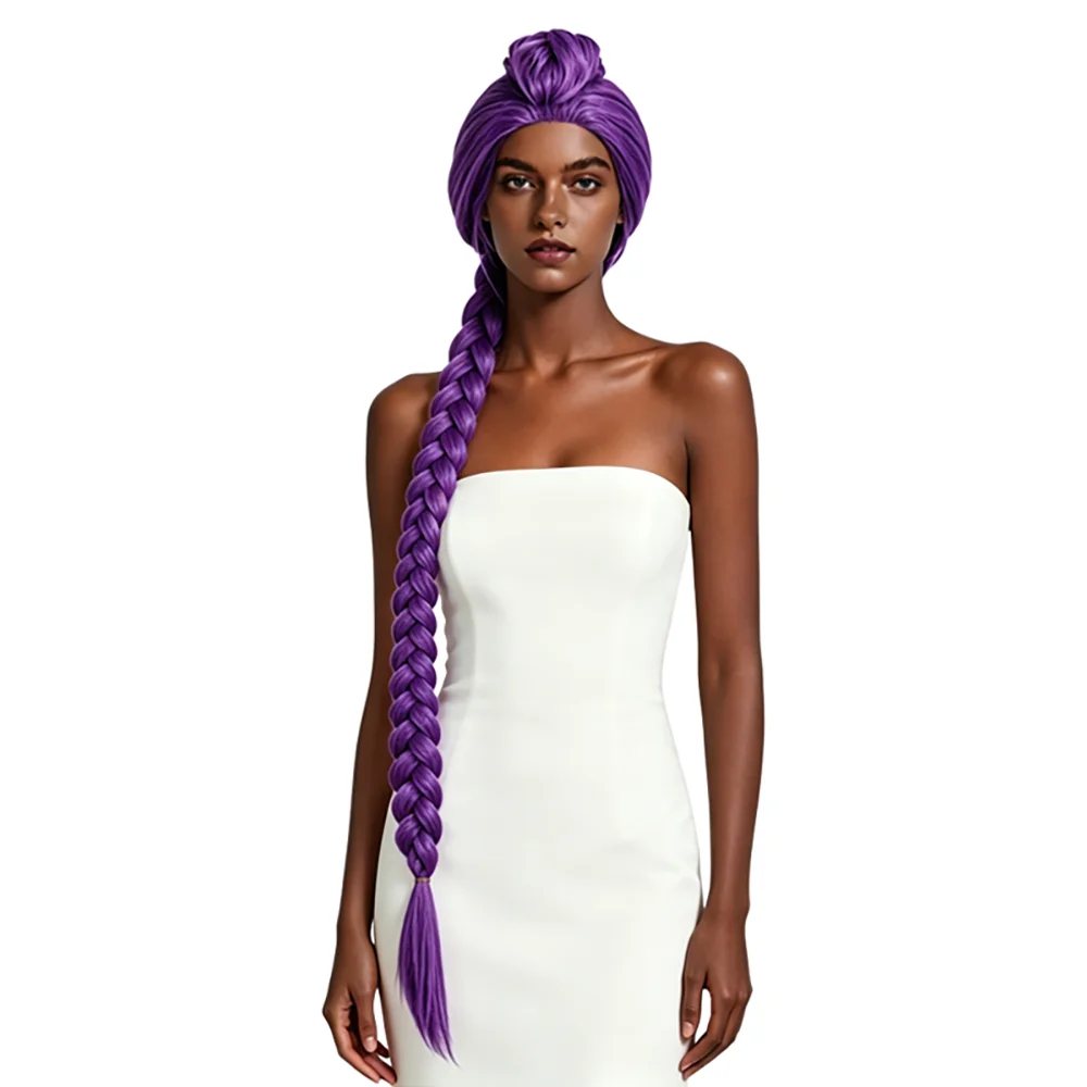 Long Purple Braided Wig For Black Women Party Daily Detachable Clip in Braid with Bun Pre Styled Heat Resistant Synthetic Wig
Long Purple Braided Wig For Black Women Party Daily Detachable Clip in Braid with Bun Pre Styled Heat Resistant Synthetic Wig