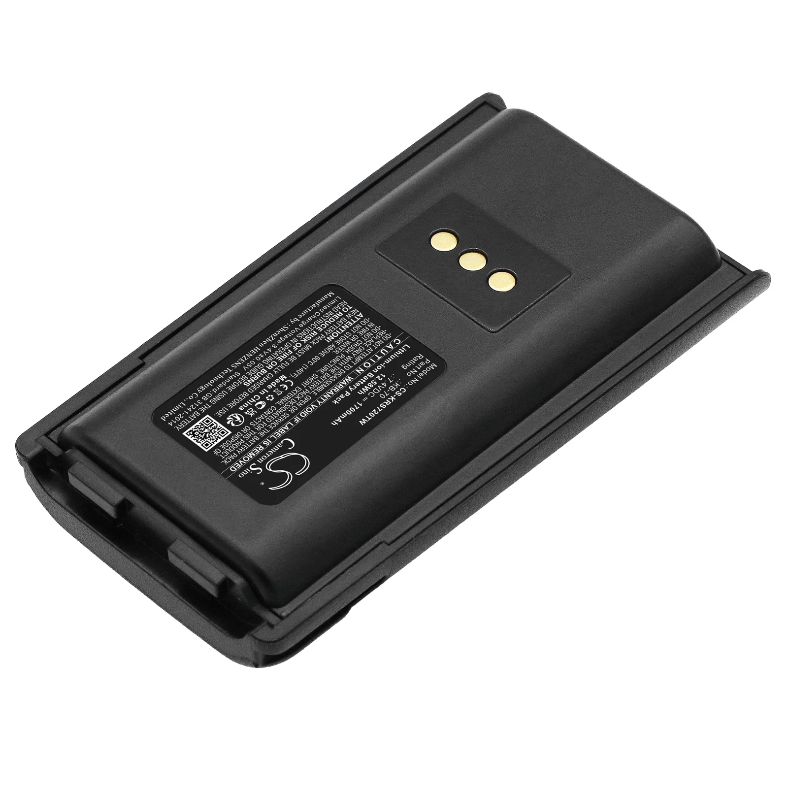 Two Way Radio Battery For Kirisun:PT7200,PT4208,KB-70,KB-70B,--1700mAh / 12.58Wh--Li-ion--7.40V
Two Way Radio Battery For Kirisun:PT7200,PT4208,KB-70,KB-70B,--1700mAh / 12.58Wh--Li-ion--7.40V