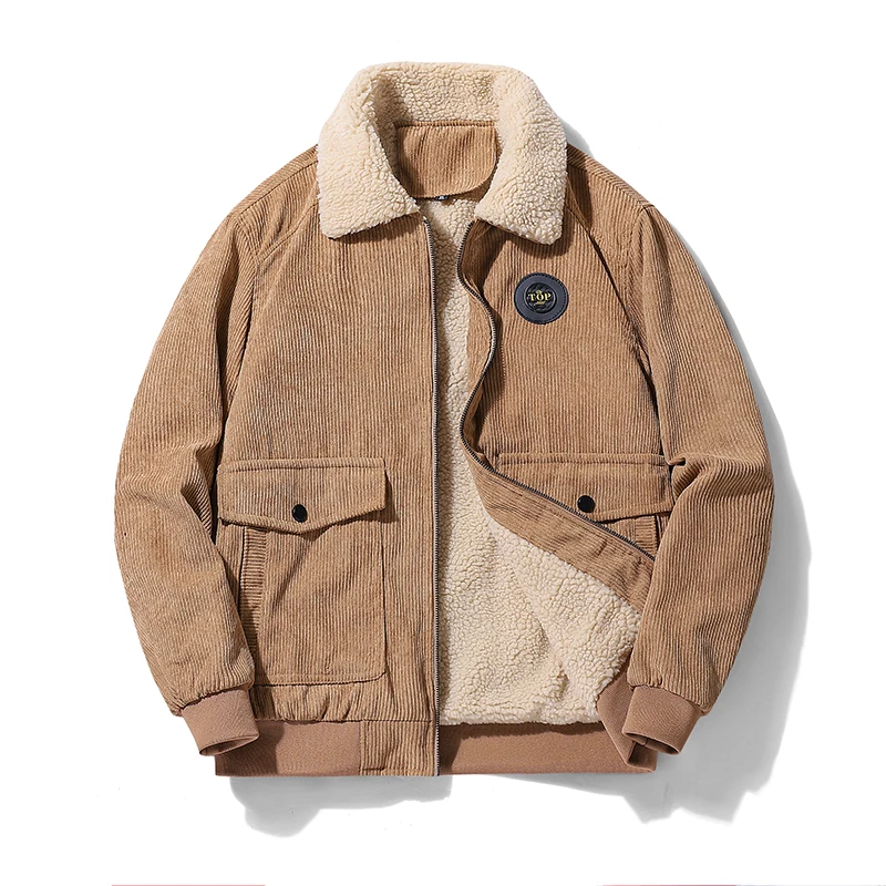 Men's Corduroy Jaet Winter Thiened Fce Casual Sle Youth Warm Outerwear Zipper Closure ort Length Stand Fit
Men's Corduroy Jaet Winter Thiened Fce Casual Sle Youth Warm Outerwear Zipper Closure ort Length Stand Fit