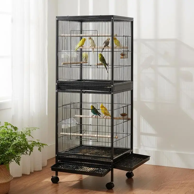 PawHut Bird Cage Budgie Cage 2 In 1 Large Aviary with Wheels Removable Trays for Finch Canaries Cockatiels Black
PawHut Bird Cage Budgie Cage 2 In 1 Large Aviary with Wheels Removable Trays for Finch Canaries Cockatiels Black