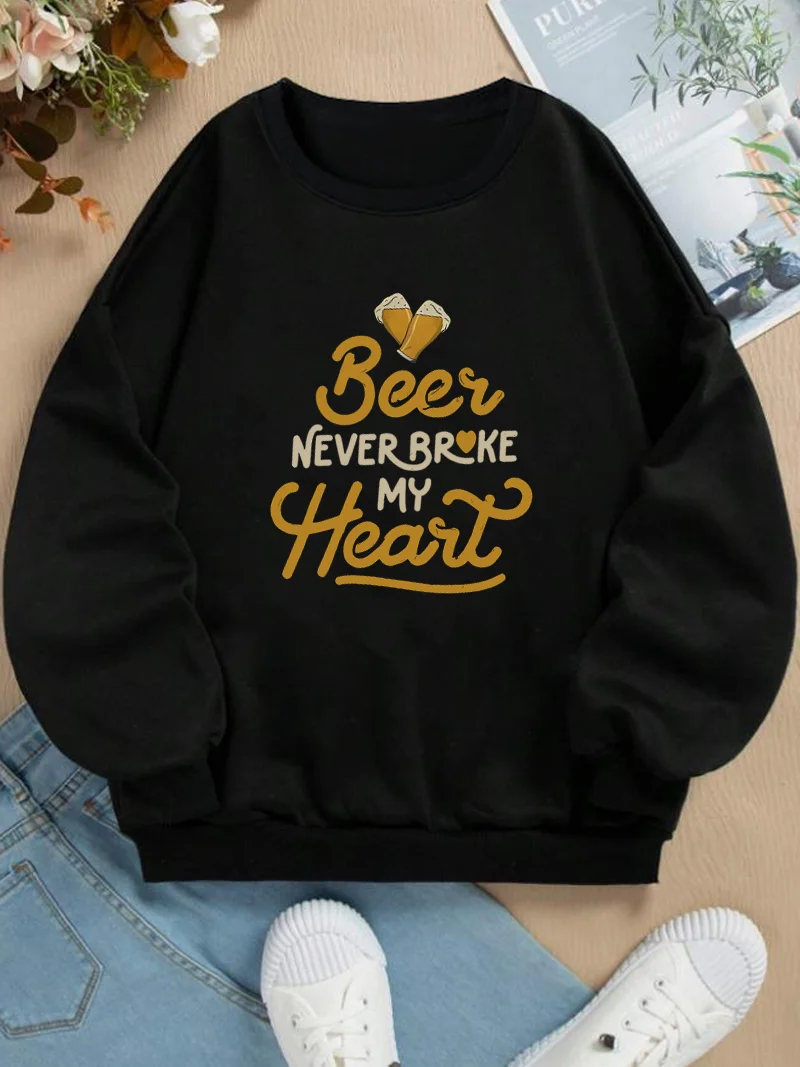 Fashionable and trendy, women's round neck printed hoodie, women's autumn and winter casual clothing, loose and comfortable
Fashionable and trendy, women's round neck printed hoodie, women's autumn and winter casual clothing, loose and comfortable