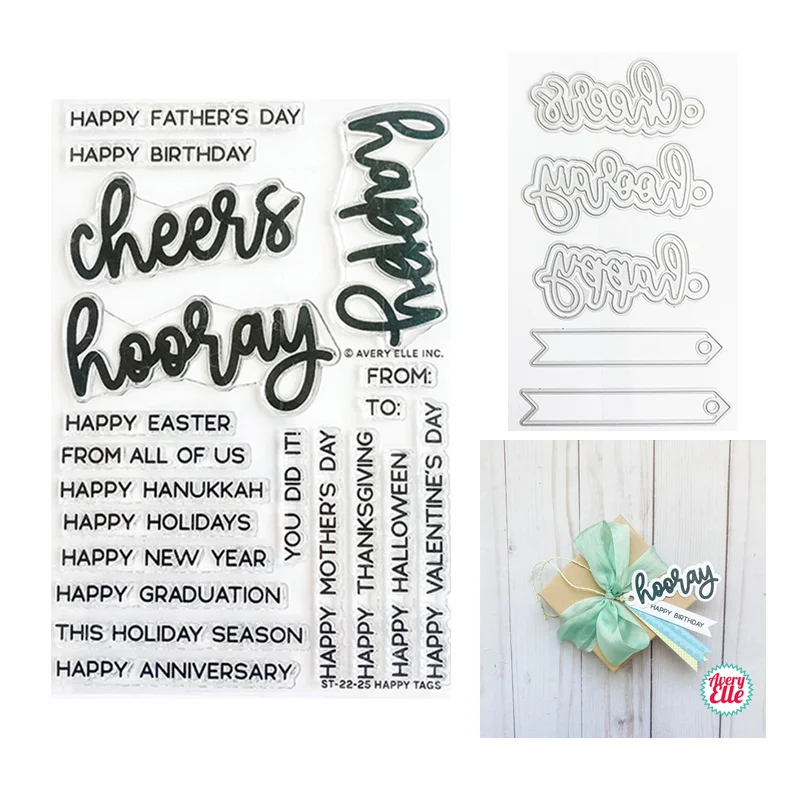 Cheer Happy Tags New Cutting Dies for Paper Making Clear StampsScrapbooking Embossing Frame Card
Cheer Happy Tags New Cutting Dies for Paper Making Clear StampsScrapbooking Embossing Frame Card