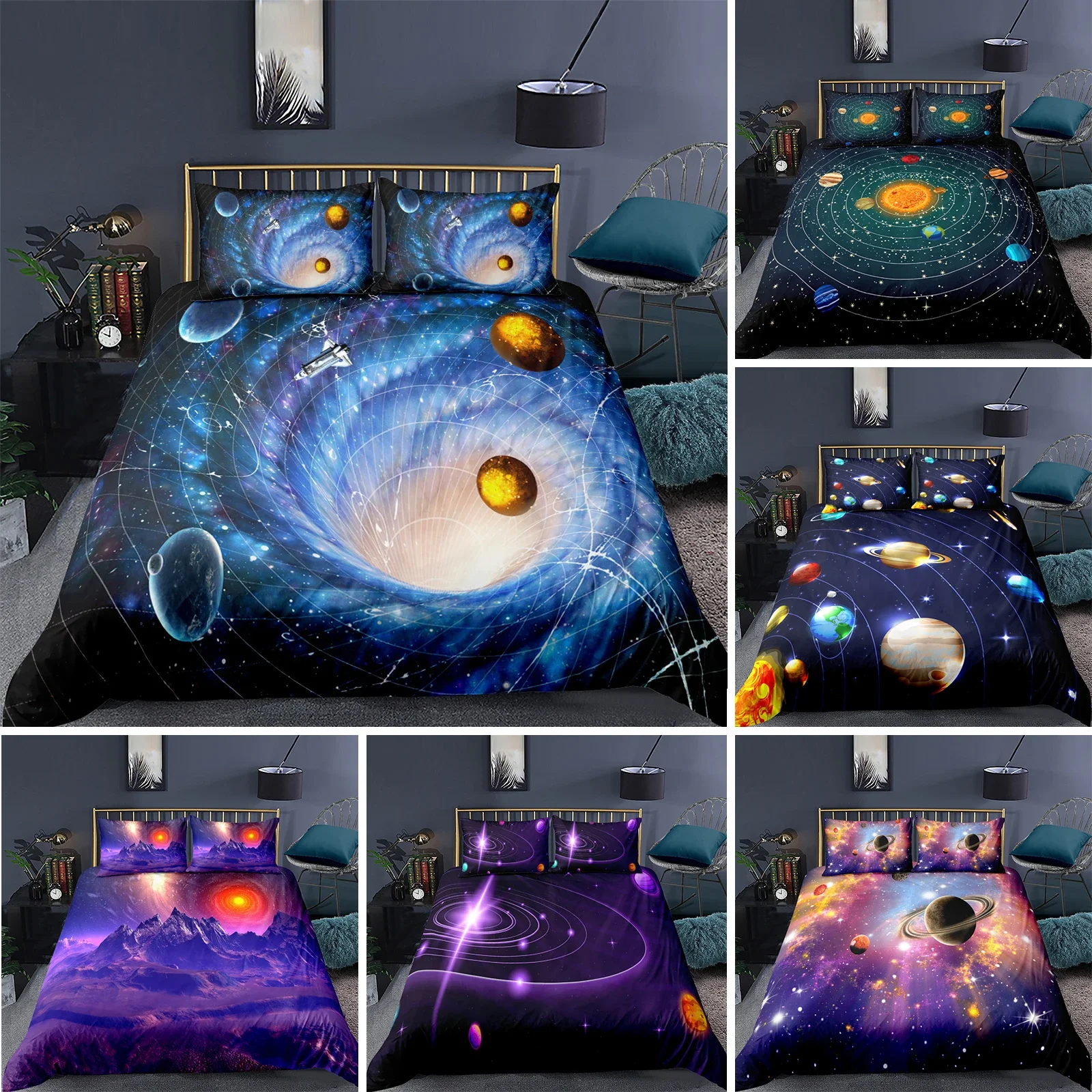 Starry Sky Galaxy Duvet Cover Outer Space Bedding Set For Boys Girls Teen Microfiber Cosmos Solar System Planet Comforter Cover
Starry Sky Galaxy Duvet Cover Outer Space Bedding Set For Boys Girls Teen Microfiber Cosmos Solar System Planet Comforter Cover