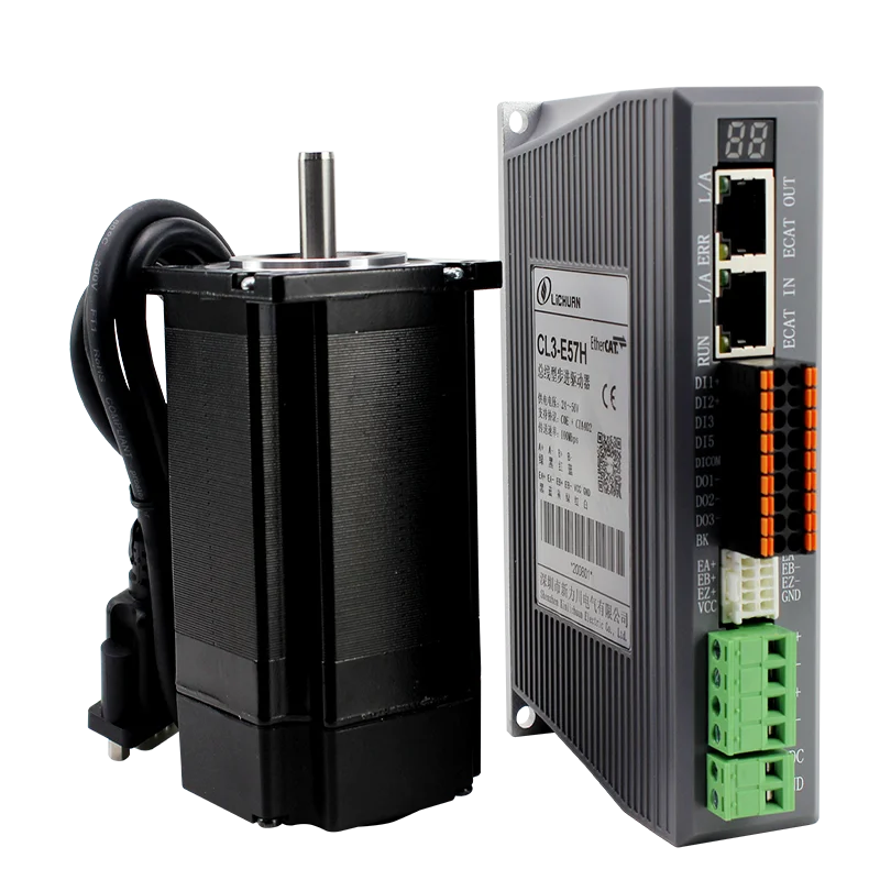 Драйвер шагового двигателя Lichuan Nema 23 с EtherCAT 3N.m 4A, 2-фазный комплект шагового двигателя с замкнутым контуром LC57H2102 + CL3-E57H 
Драйвер шагового двигателя Lichuan Nema 23 с EtherCAT 3N.m 4A, 2-фазный комплект шагового двигателя с замкнутым контуром LC57H2102 + CL3-E57H