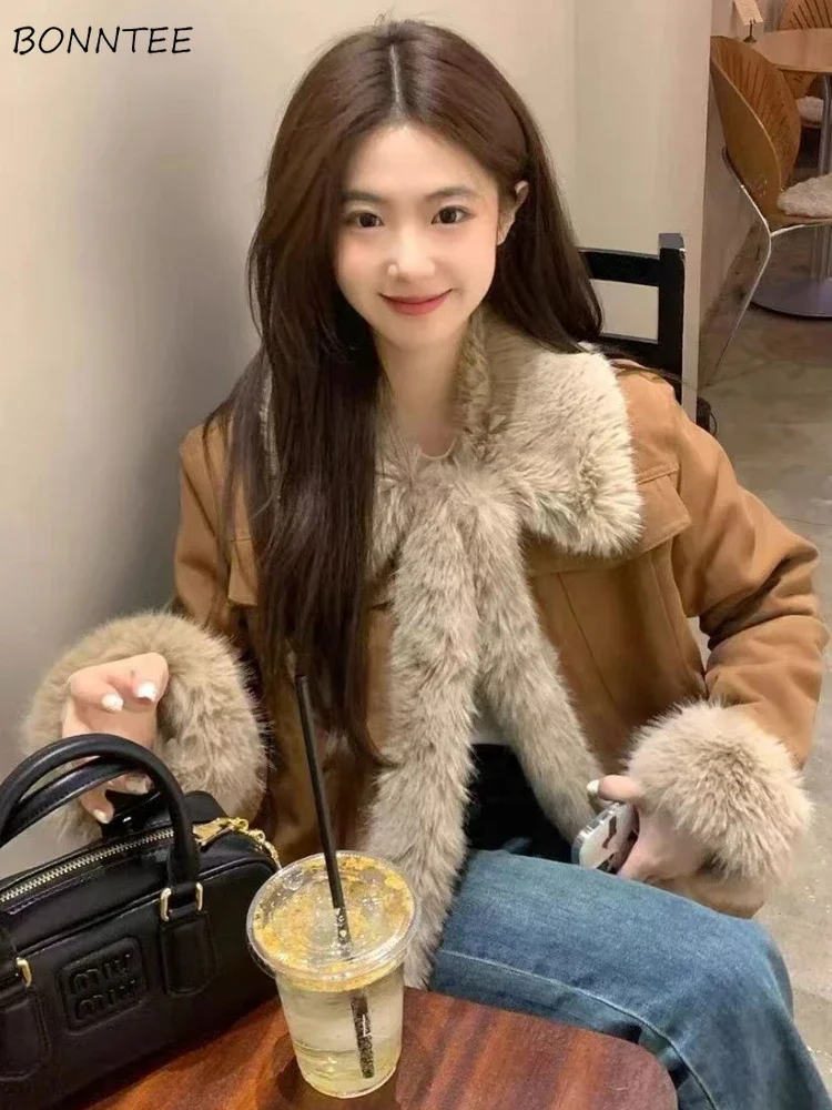 Fur-Neck Jackets Women Winter Warm Coats Vintage Baggy Maillard Stylish Tender Streetwear Fashion Personality New Куртка Женская
Fur-Neck Jackets Women Winter Warm Coats Vintage Baggy Maillard Stylish Tender Streetwear Fashion Personality New Куртка Женская