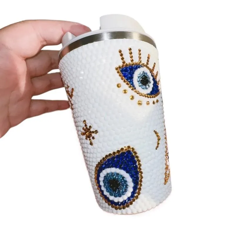 Rhinestone Evil Eyes Coffee Mug 380ml Blinged Thermal Insulation Water Bottle Stainless Steel Vacuum Cup Fashion Accessary Gift
Rhinestone Evil Eyes Coffee Mug 380ml Blinged Thermal Insulation Water Bottle Stainless Steel Vacuum Cup Fashion Accessary Gift