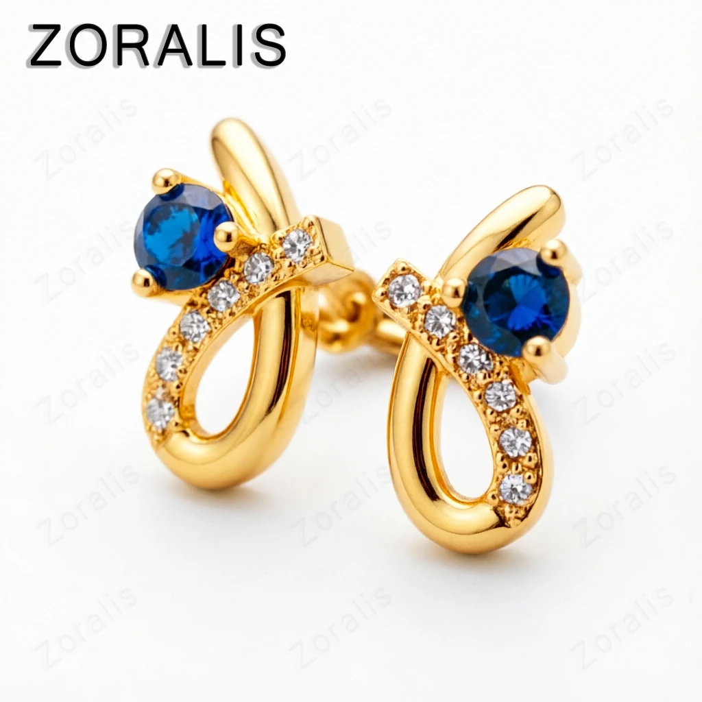 Fine 18K Gold Blue Zircon Crystal Earrings Stud for Women Luxury Party Wedding Jewelry Hot Sale Holiday Gifts
Fine 18K Gold Blue Zircon Crystal Earrings Stud for Women Luxury Party Wedding Jewelry Hot Sale Holiday Gifts