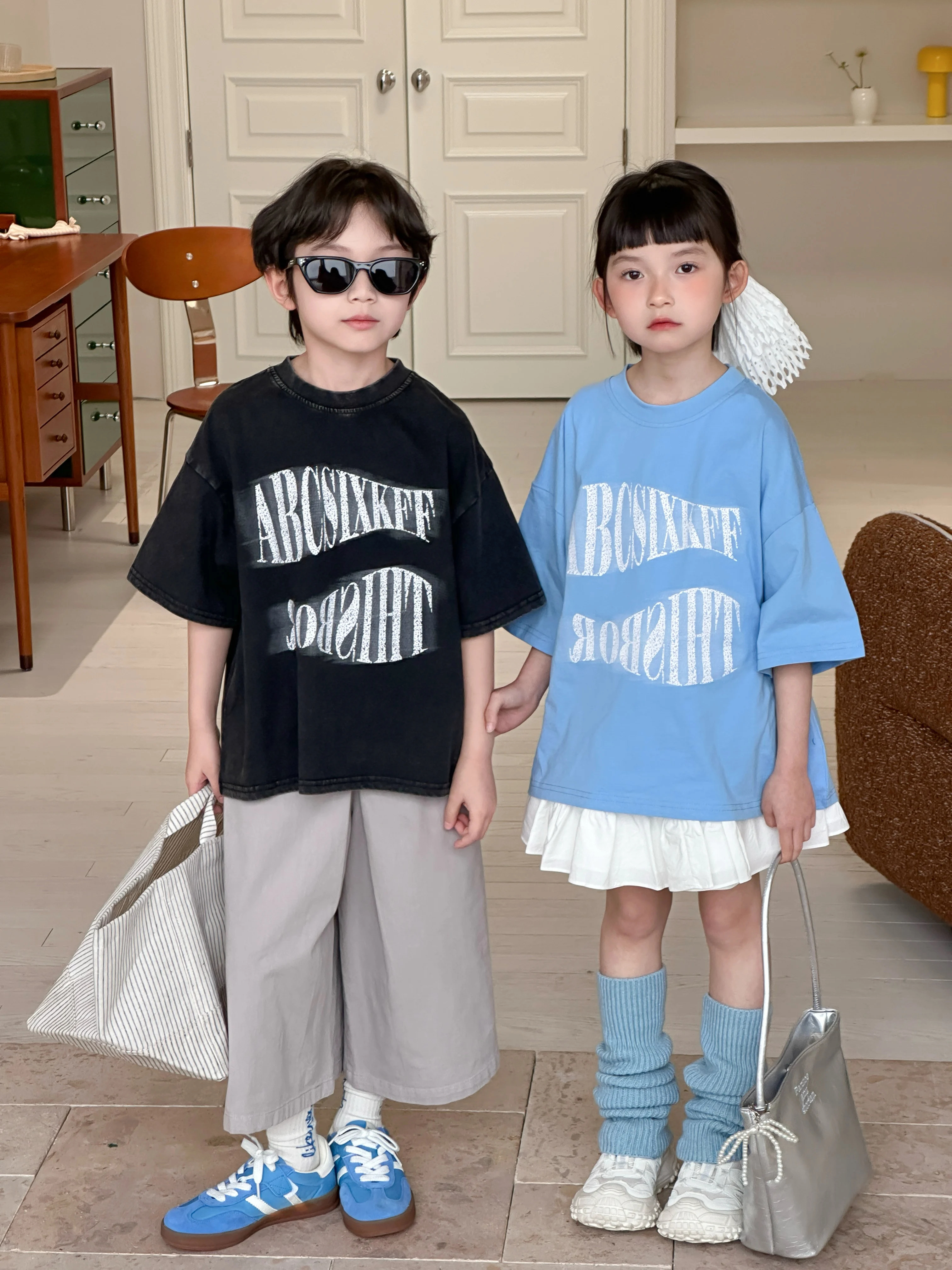 Toddler Boys And Girls Clothes Kids Letter Pattern Printed Round Neck Short Sleeve Little Kids Summer Casual T-Shirt Size 2-11Y
Toddler Boys And Girls Clothes Kids Letter Pattern Printed Round Neck Short Sleeve Little Kids Summer Casual T-Shirt Size 2-11Y