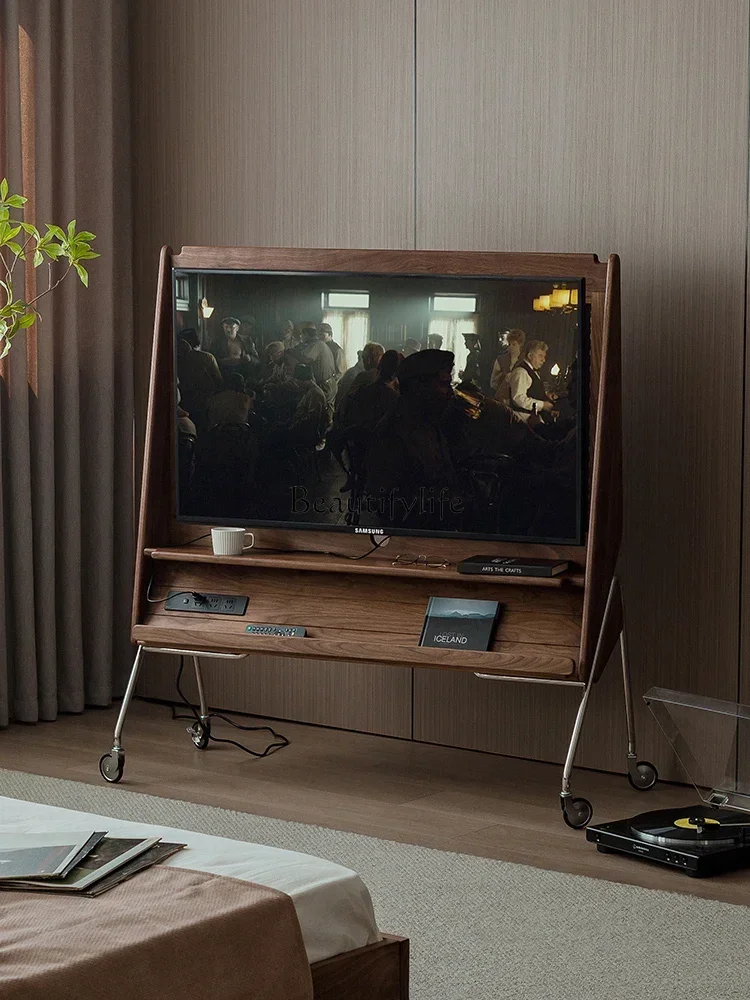 02ld14Black Walnut Solid Wood Removable TV Stand TV Traversing Carriage Retro
02ld14Black Walnut Solid Wood Removable TV Stand TV Traversing Carriage Retro